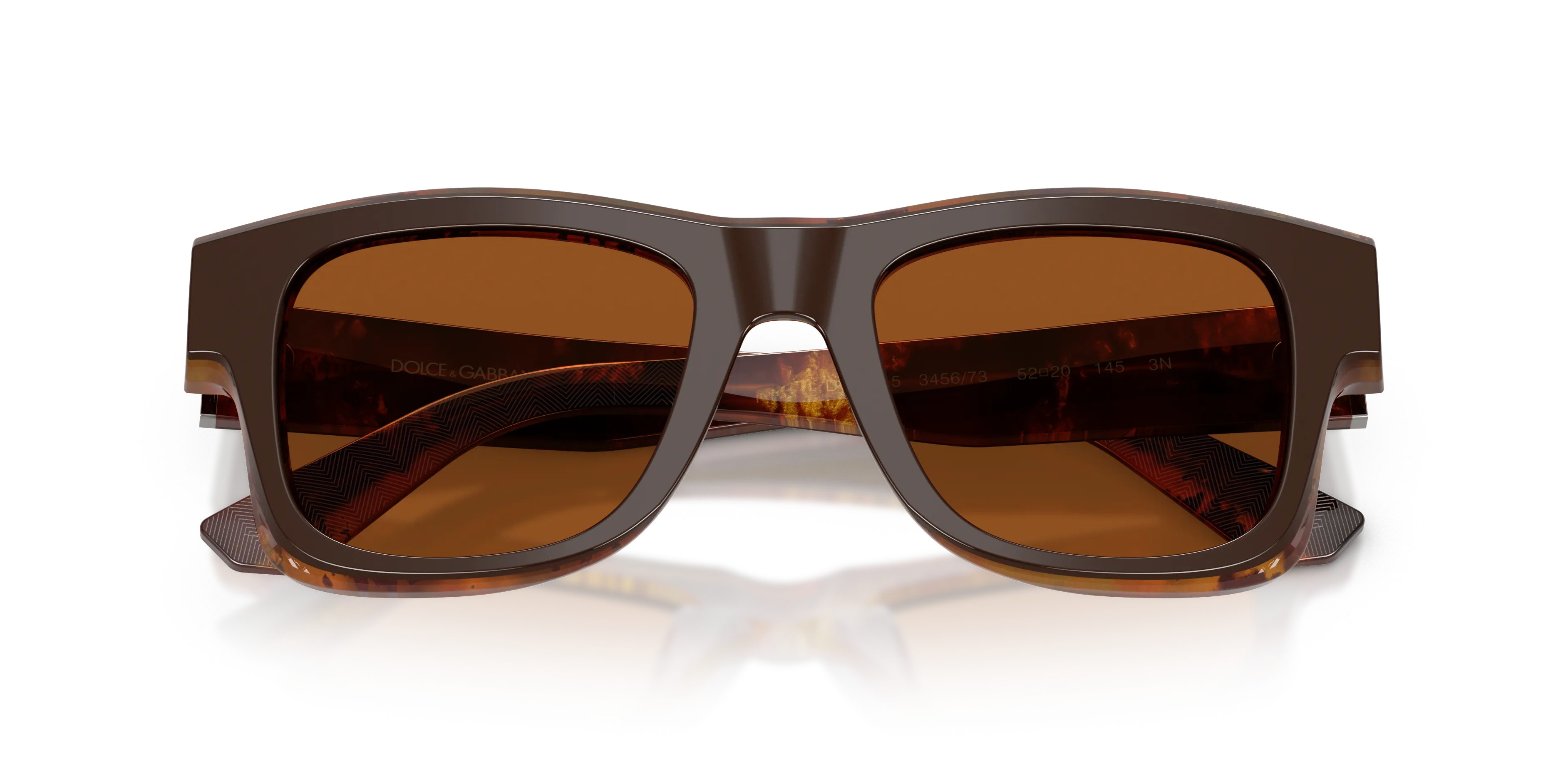 Dolce & Gabbana DG4515 345673 Occhiali da sole Acetato Marrone Marrone Squadrata Normale - immagine 2
