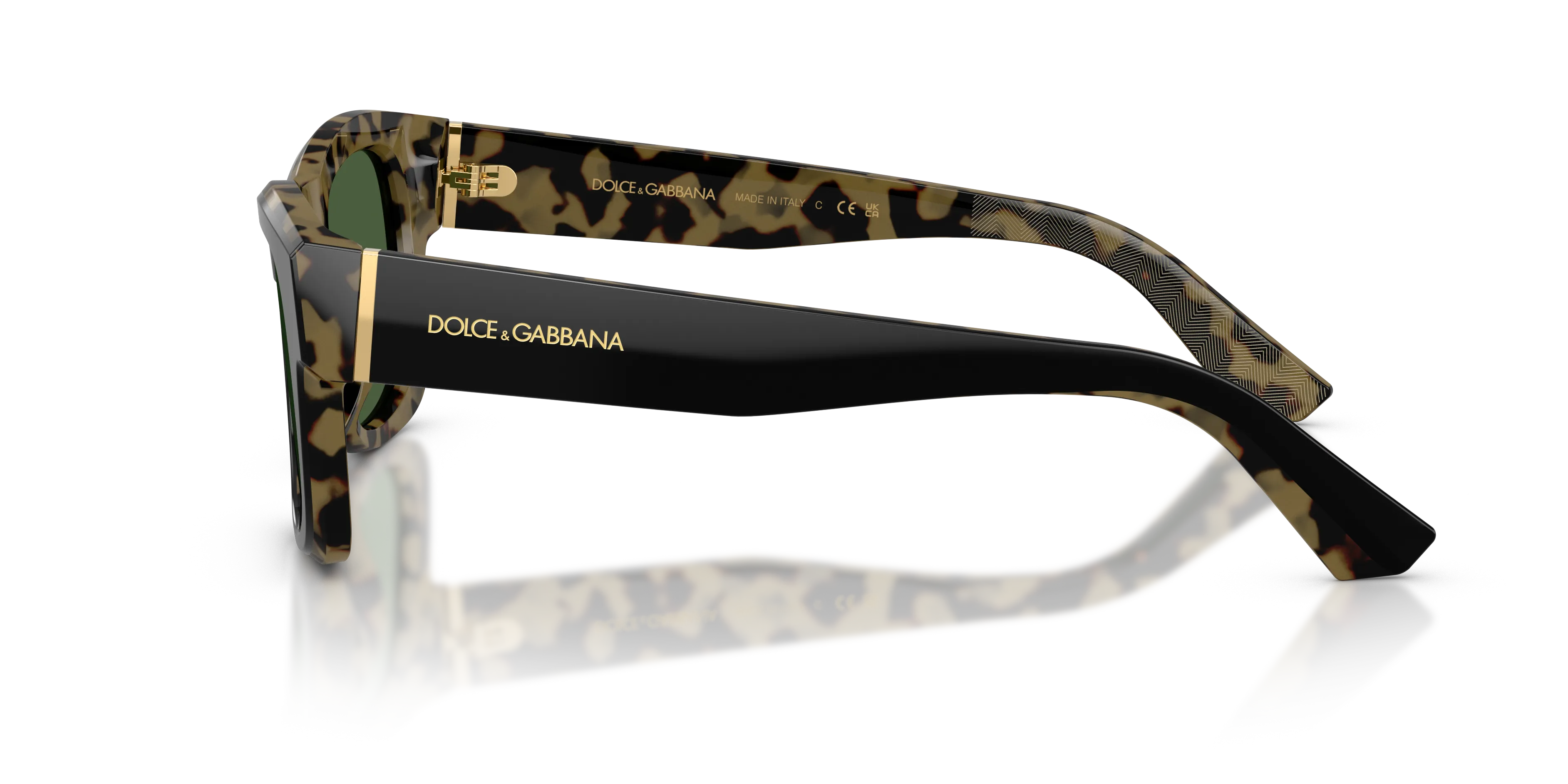 Dolce & Gabbana DG4515 340471 Occhiali da sole Acetato Nero Verde Squadrata Normale - immagine 4