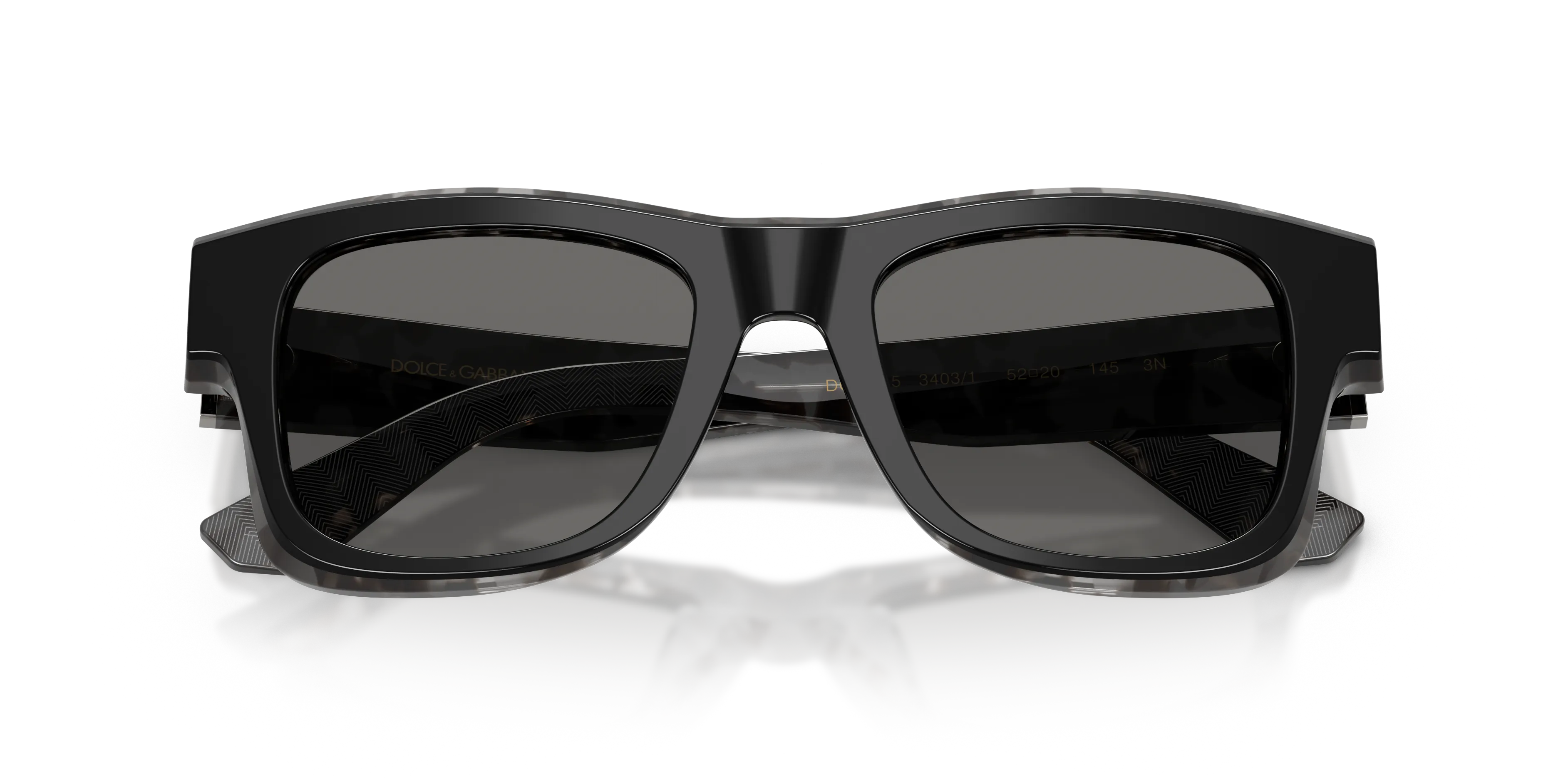 Dolce & Gabbana DG4515 3403/1 Occhiali da sole Acetato Nero Grigio Squadrata Normale - immagine 2