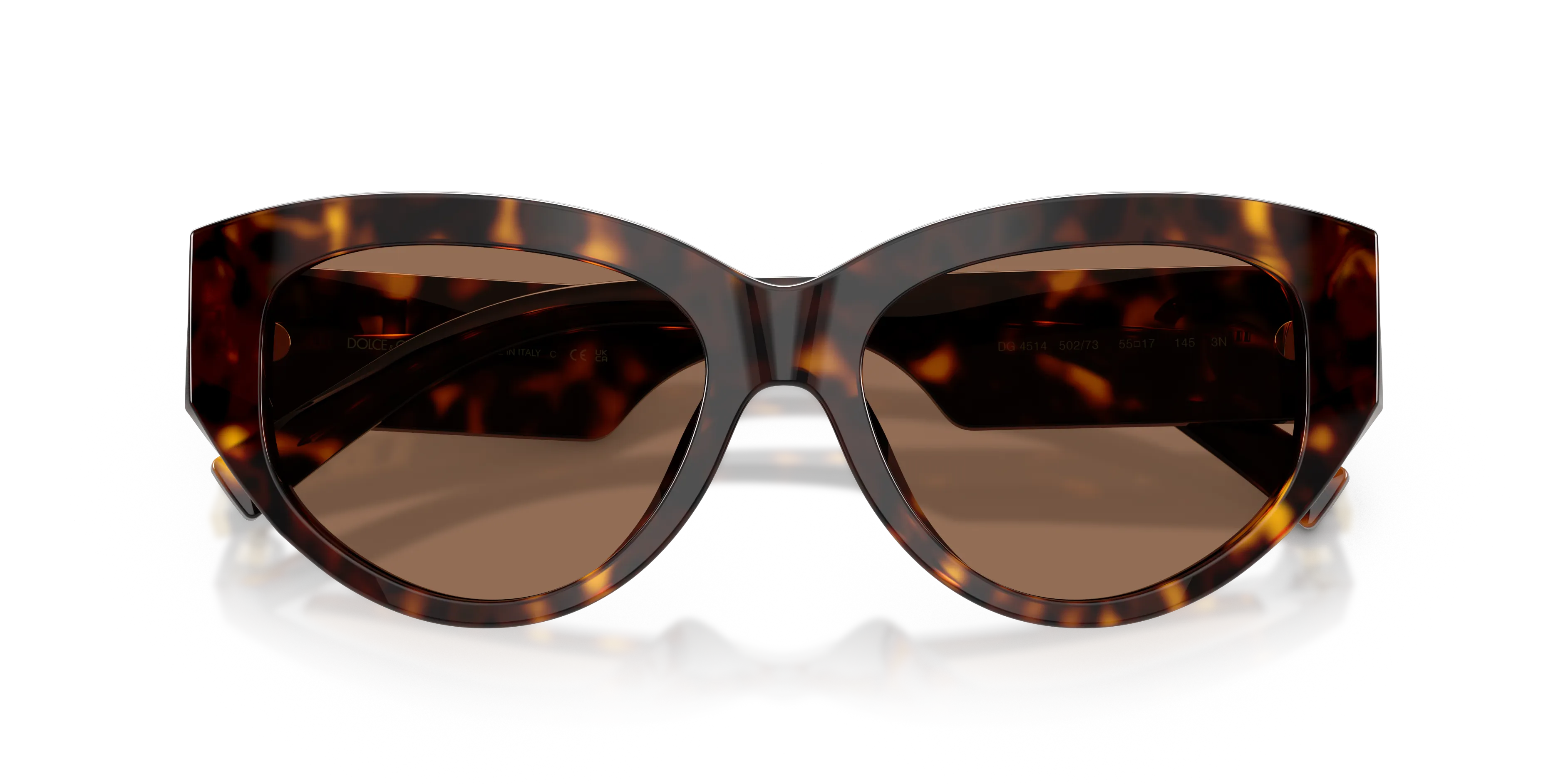 Dolce & Gabbana DG4514 502/73 Occhiali da sole Acetato Tartaruga Marrone Cat Eye Normale - immagine 2