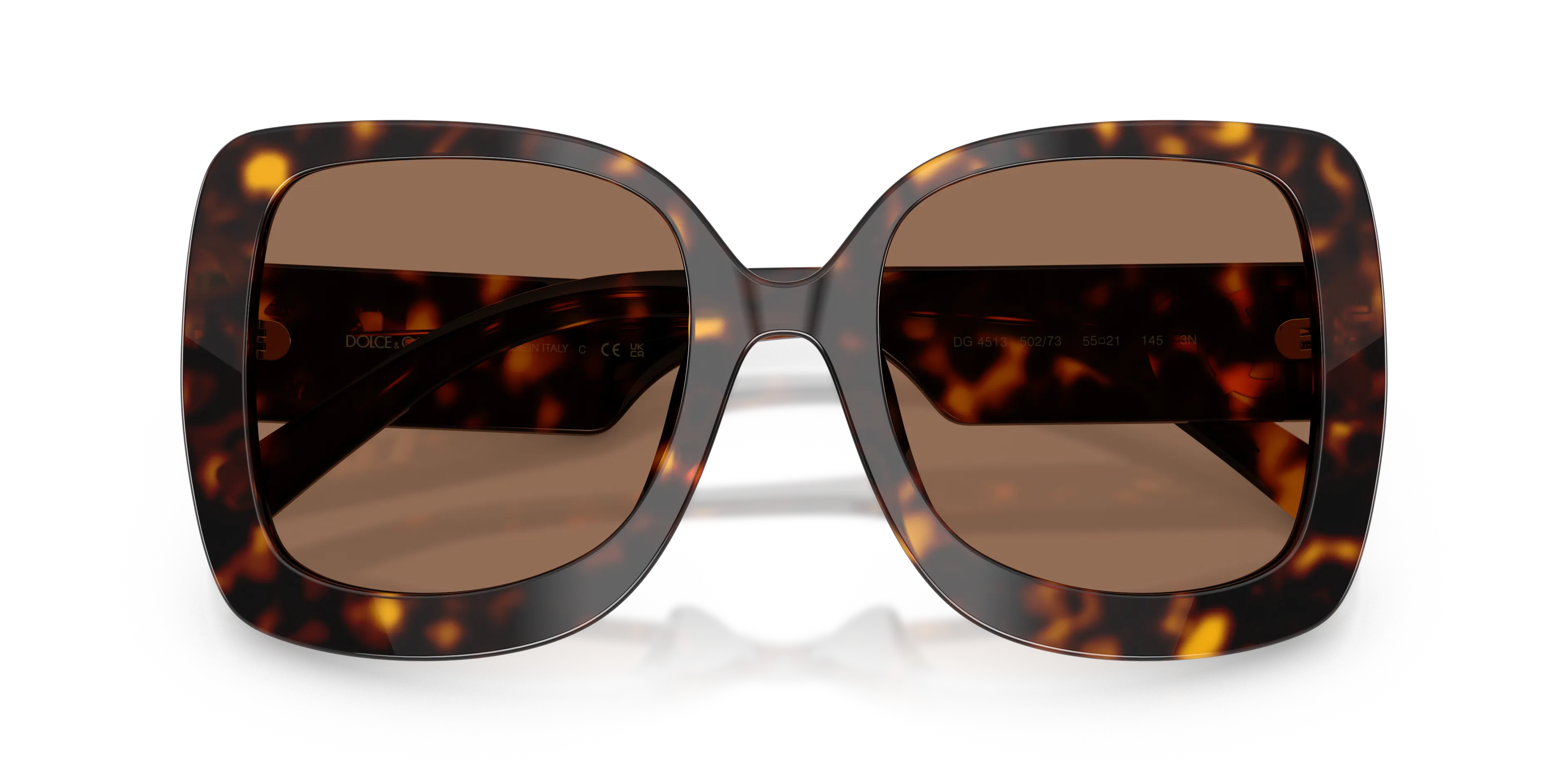 Dolce & Gabbana DG4513 502/73 Occhiali da sole Acetato Tartaruga Marrone Squadrata Normale - immagine 2