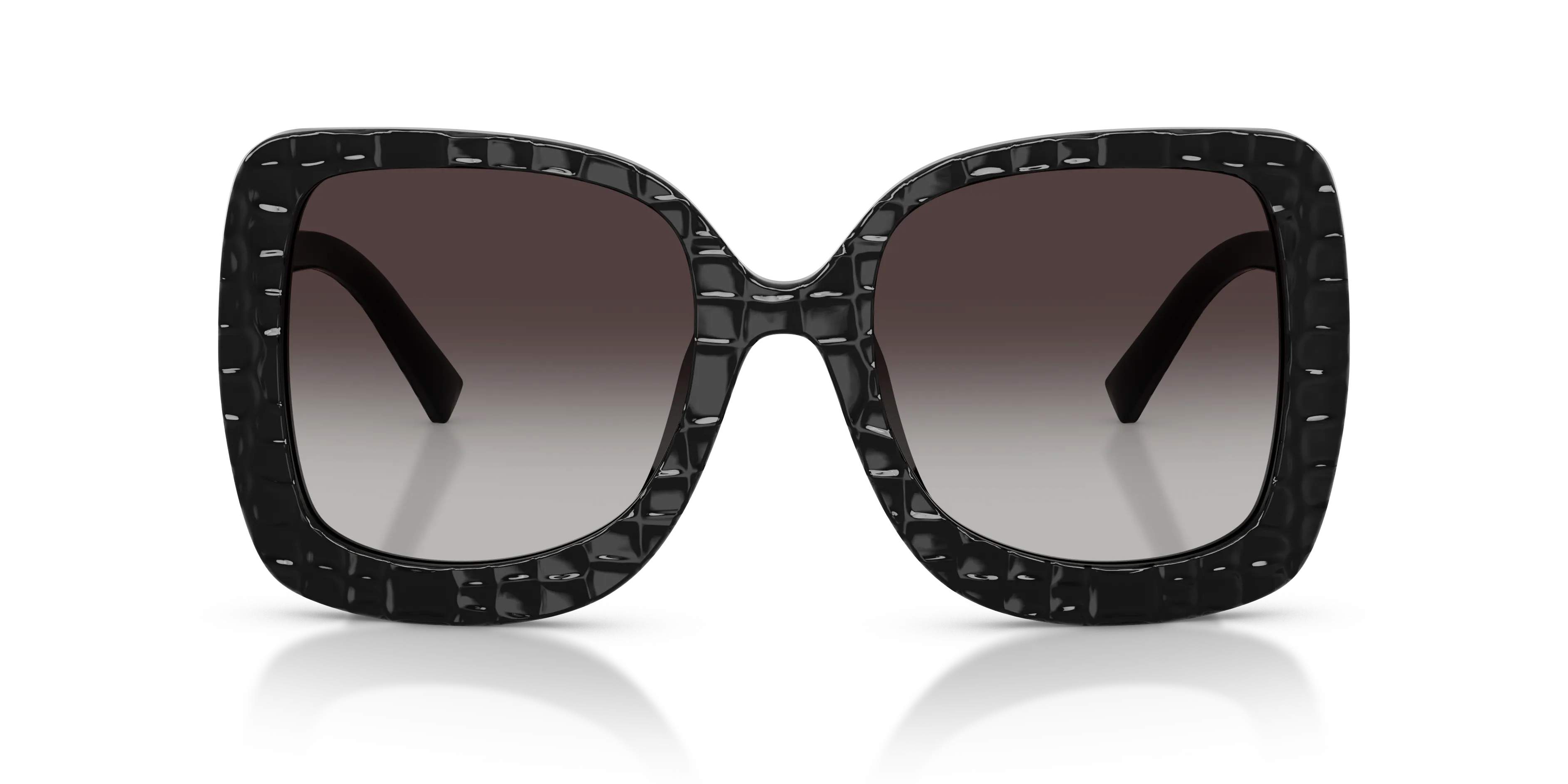 Dolce & Gabbana DG4513 32888G Occhiali da sole Acetato Nero Grigio Squadrata Normale Sfumato - immagine 3