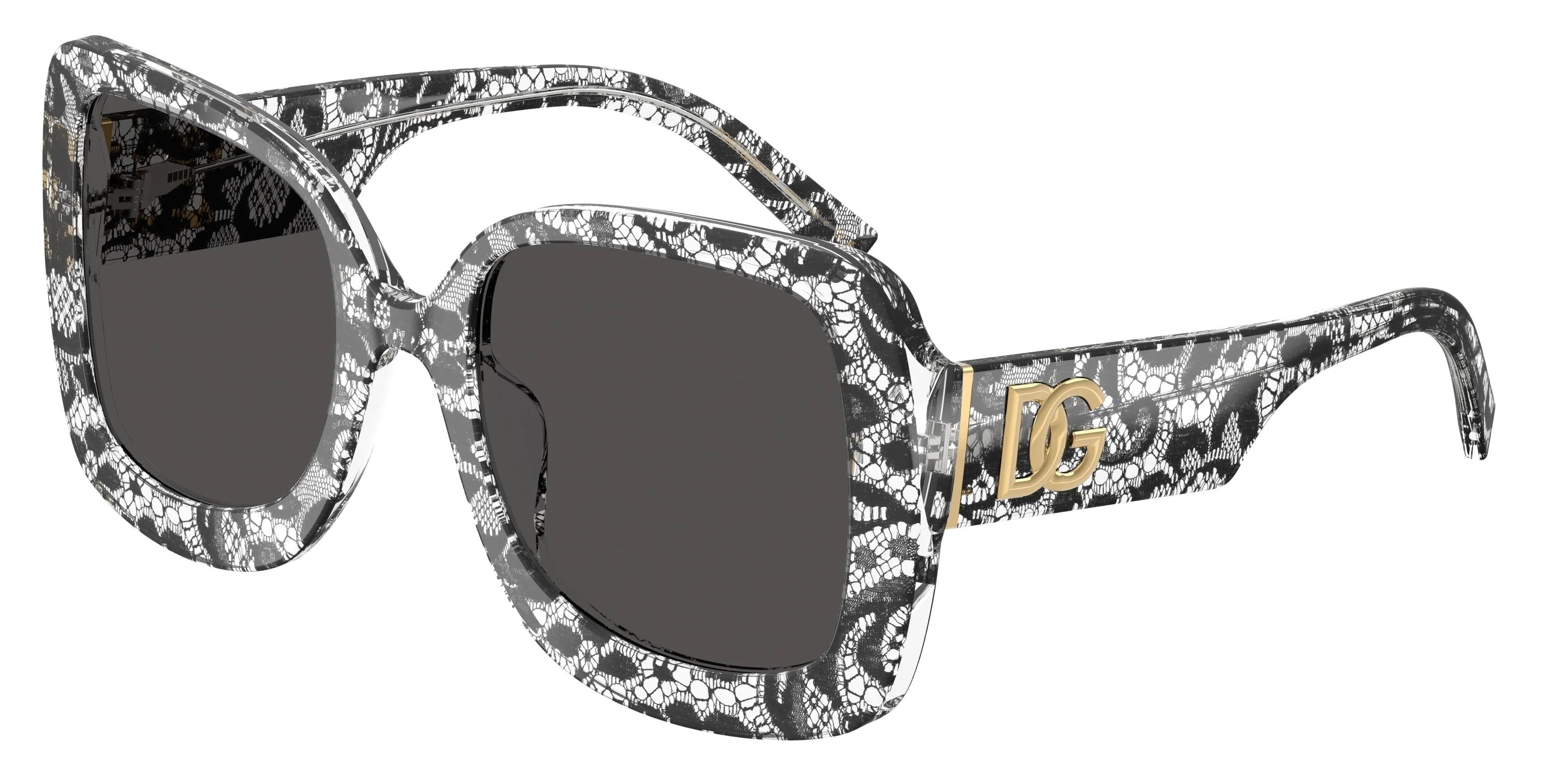 Dolce & Gabbana DG4513 328787 Occhiali da sole Acetato Nero Grigio Squadrata Normale - immagine 1
