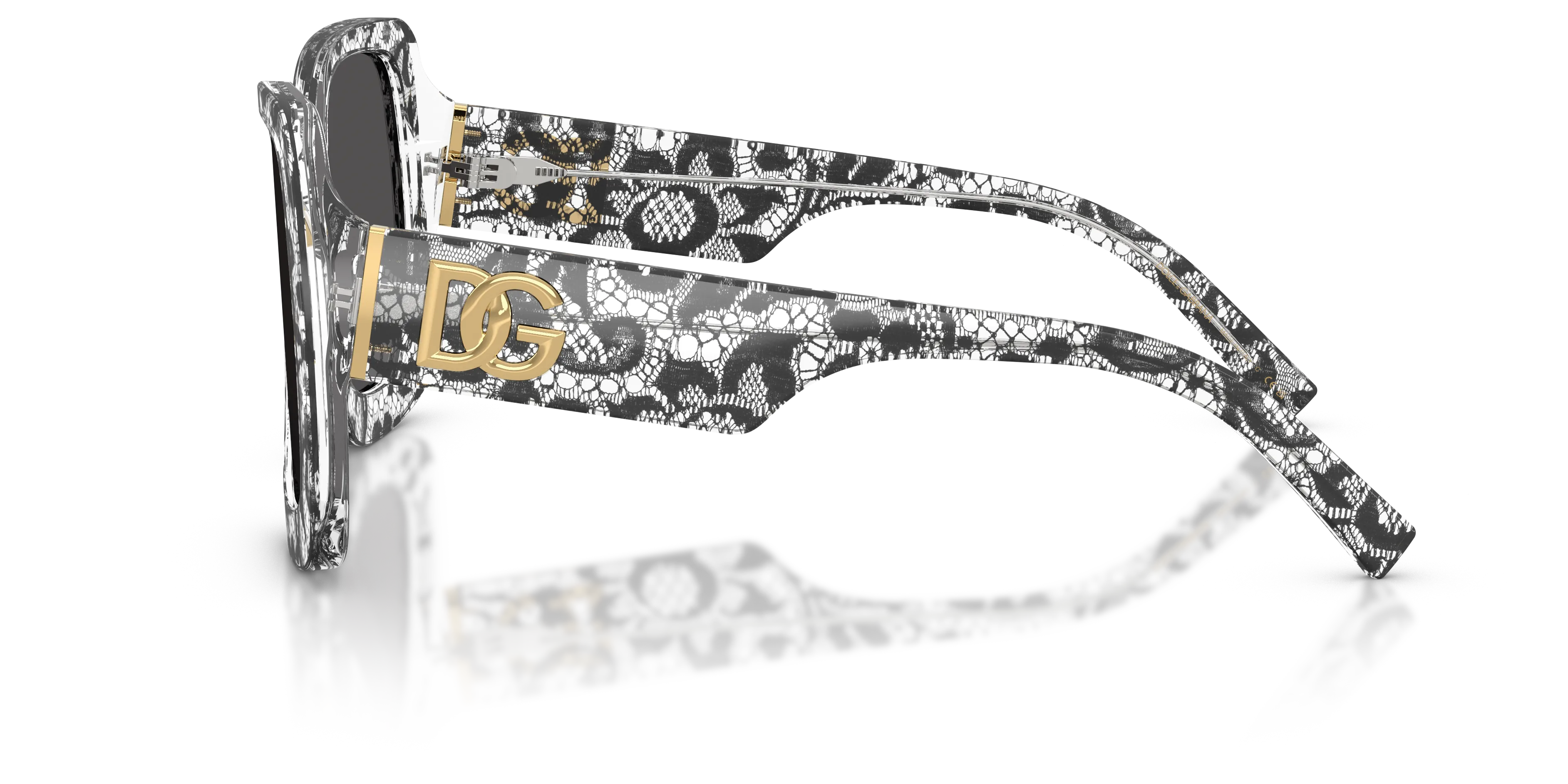 Dolce & Gabbana DG4513 328787 Occhiali da sole Acetato Nero Grigio Squadrata Normale - immagine 4