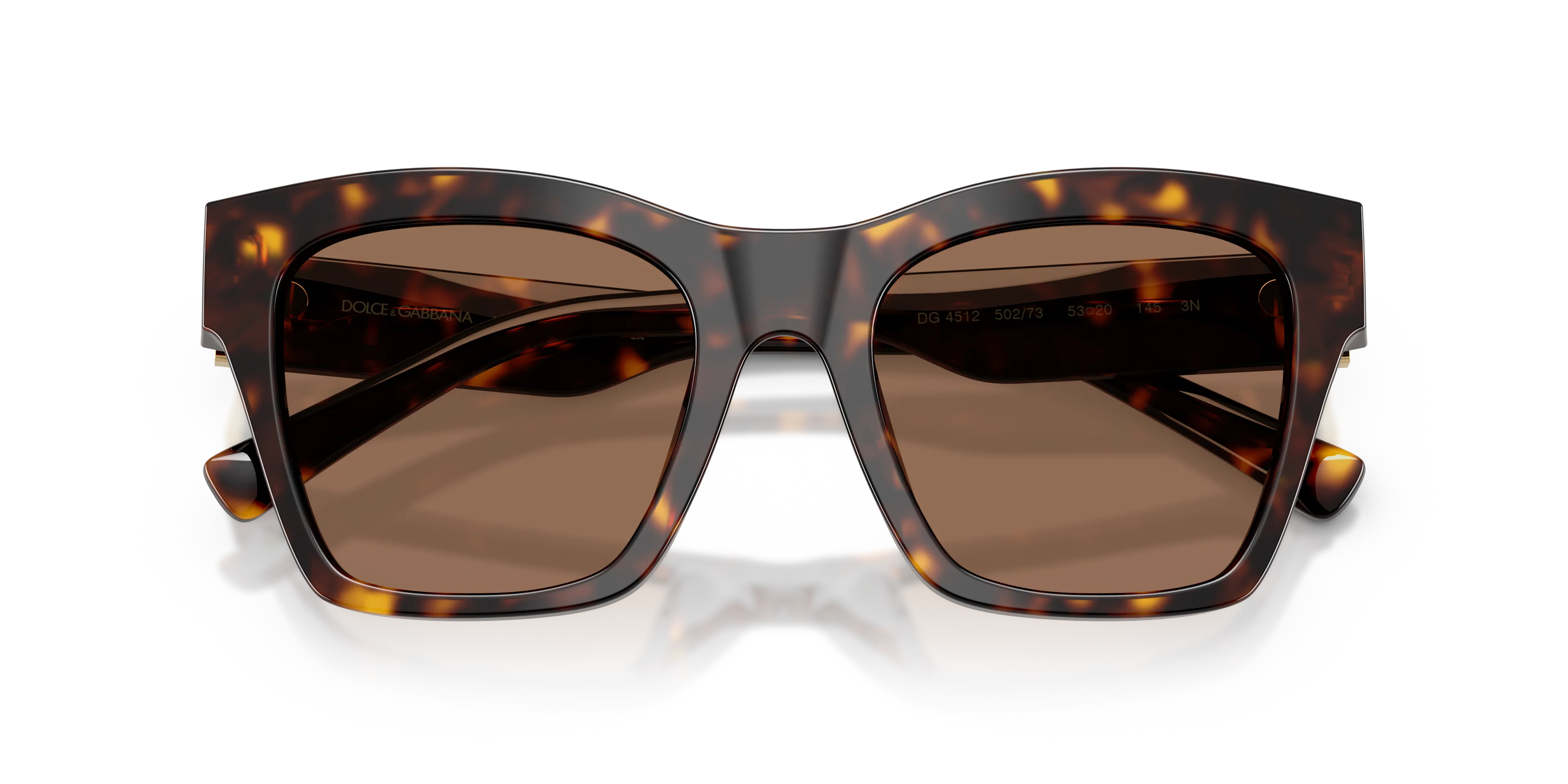 Dolce & Gabbana DG4512 502/73 Occhiali da sole Acetato Tartaruga Marrone Squadrata Normale - immagine 2