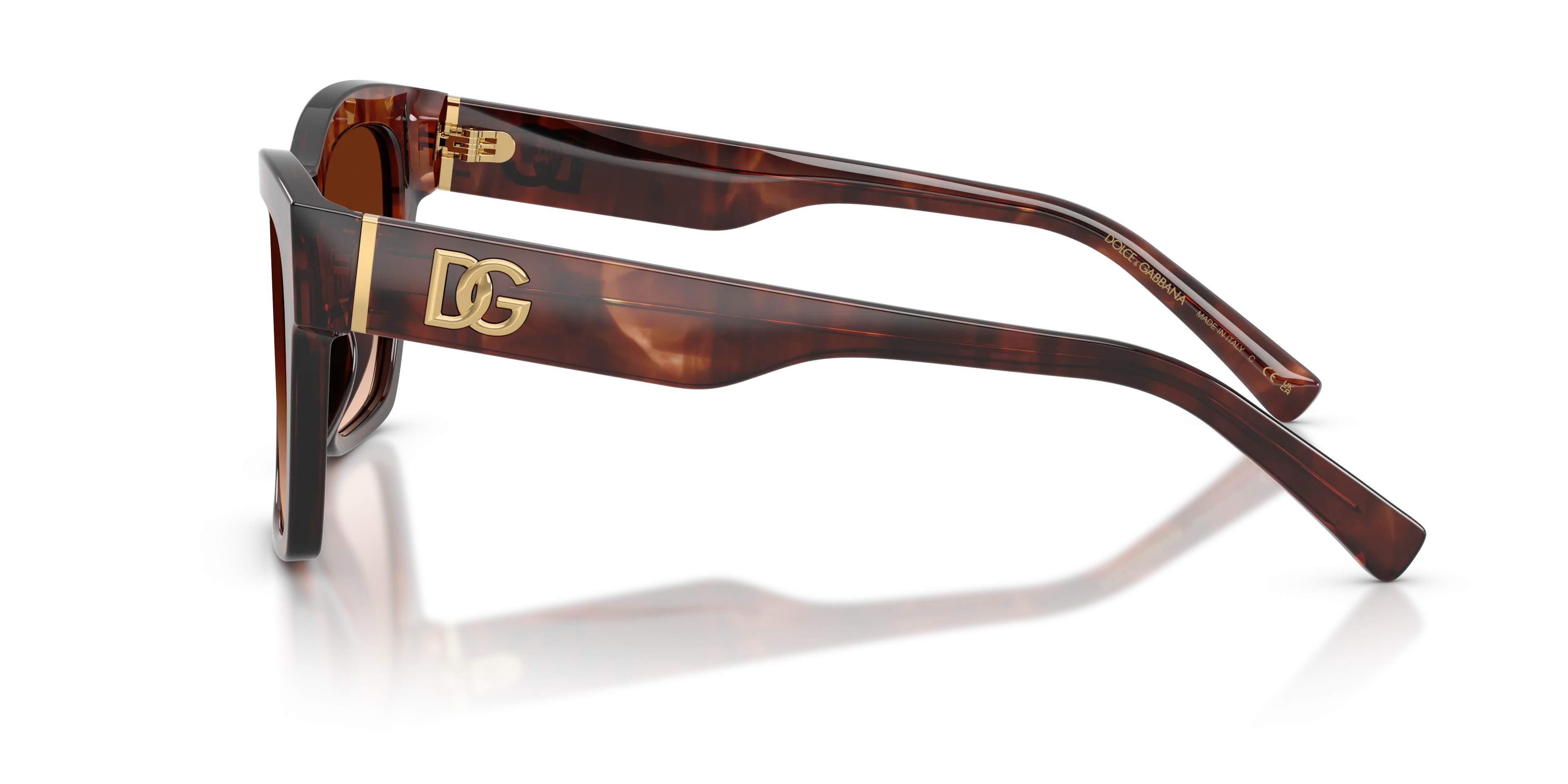 Dolce & Gabbana DG4512 322274 Occhiali da sole Acetato Rosso Marrone Squadrata Normale Sfumato - immagine 4