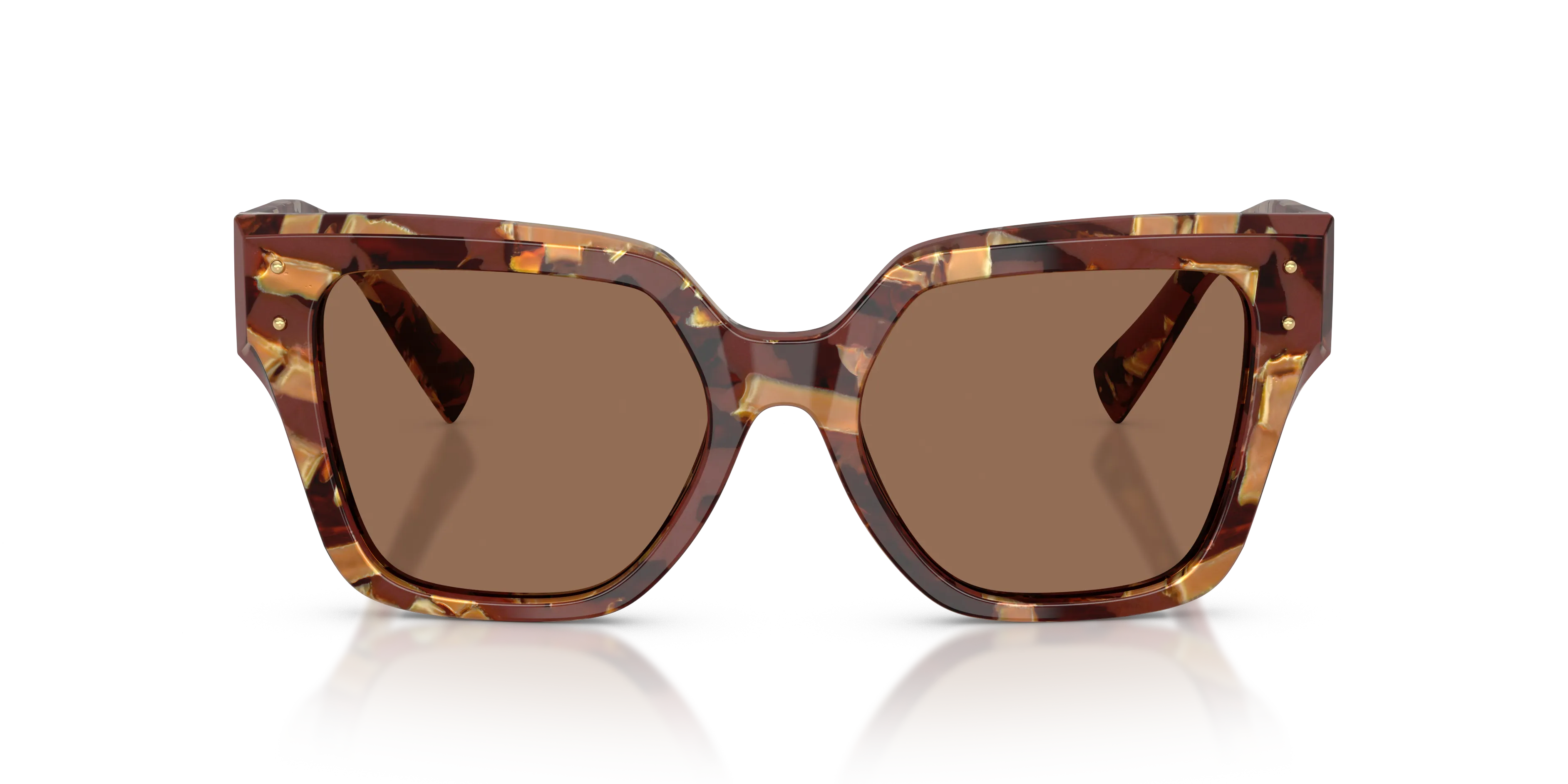 Dolce & Gabbana DG4471 346273 Occhiali da sole Acetato Marrone Marrone Squadrata Normale - immagine 3