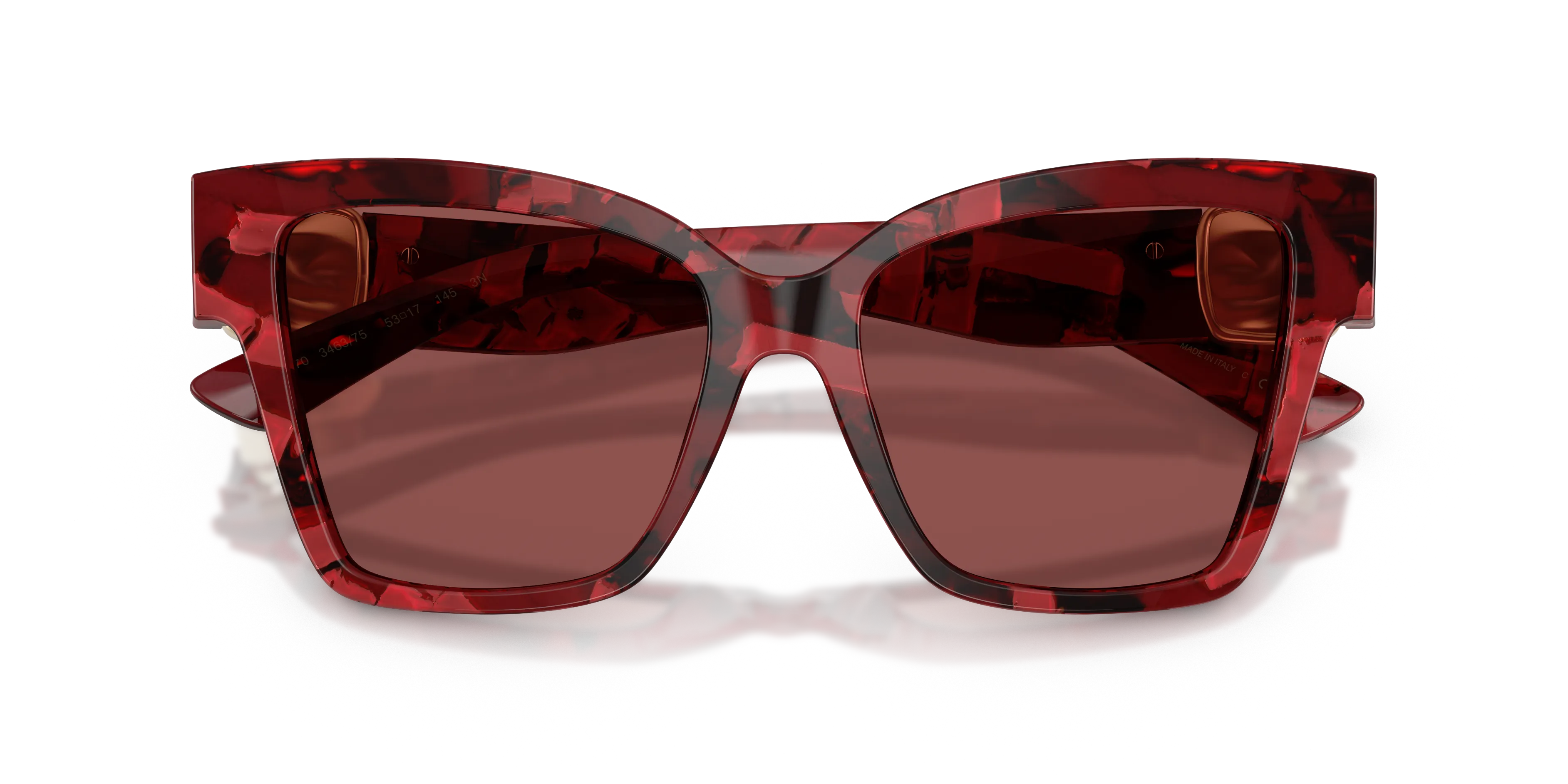 Dolce & Gabbana DG4470 346375 Occhiali da sole Acetato Rosso Viola Squadrata Normale - immagine 2