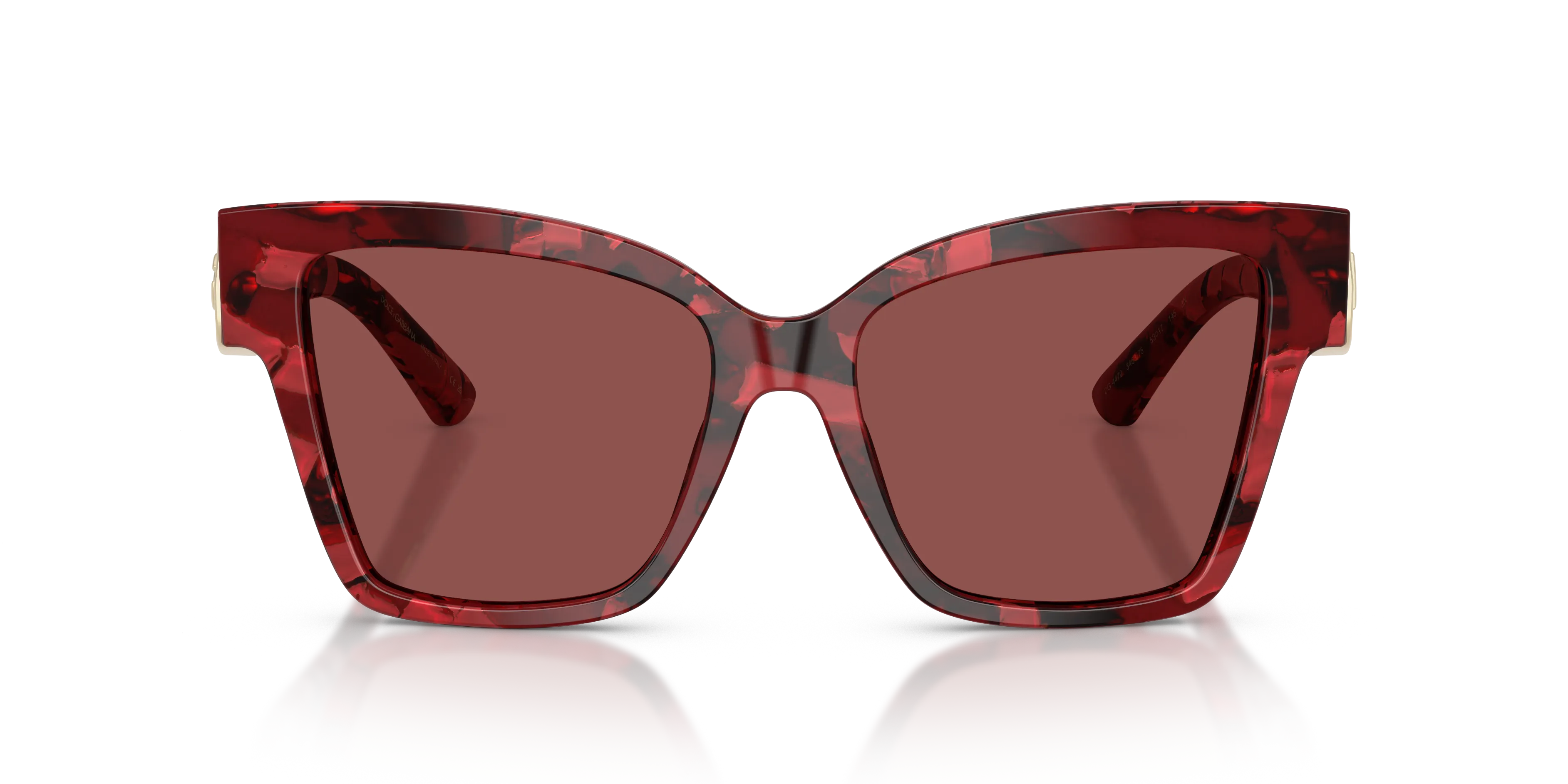 Dolce & Gabbana DG4470 346375 Occhiali da sole Acetato Rosso Viola Squadrata Normale - immagine 3