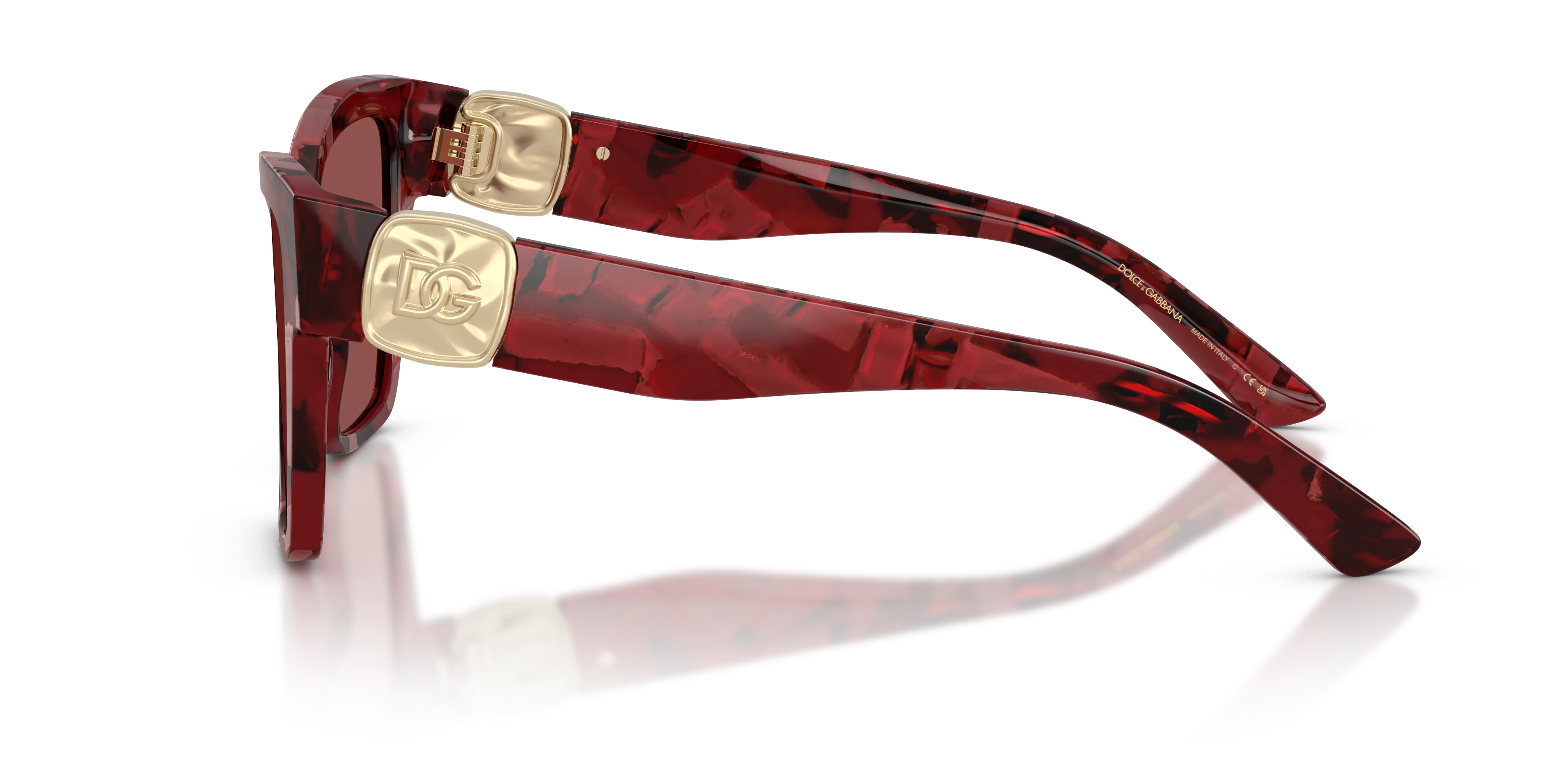 Dolce & Gabbana DG4470 346375 Occhiali da sole Acetato Rosso Viola Squadrata Normale - immagine 4