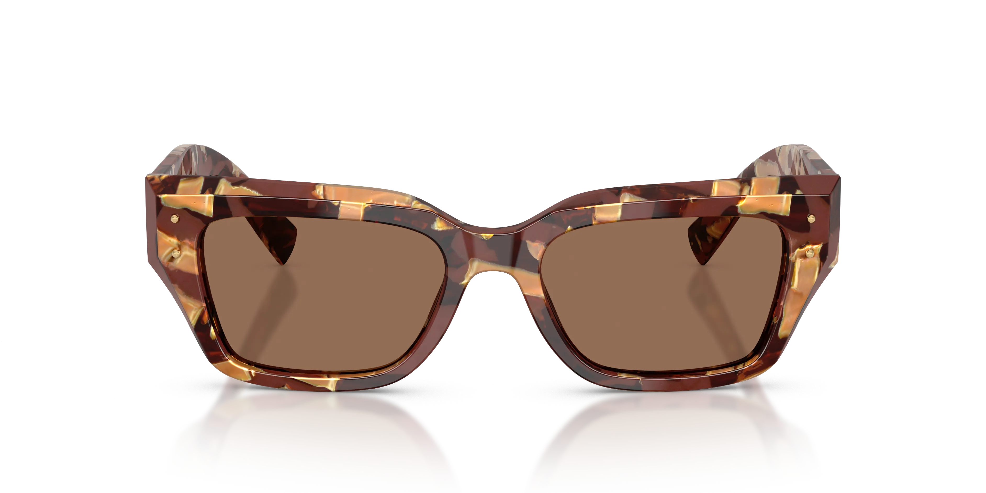 Dolce & Gabbana DG4462 346273 Occhiali da sole Acetato Marrone Marrone Cat Eye Normale - immagine 3