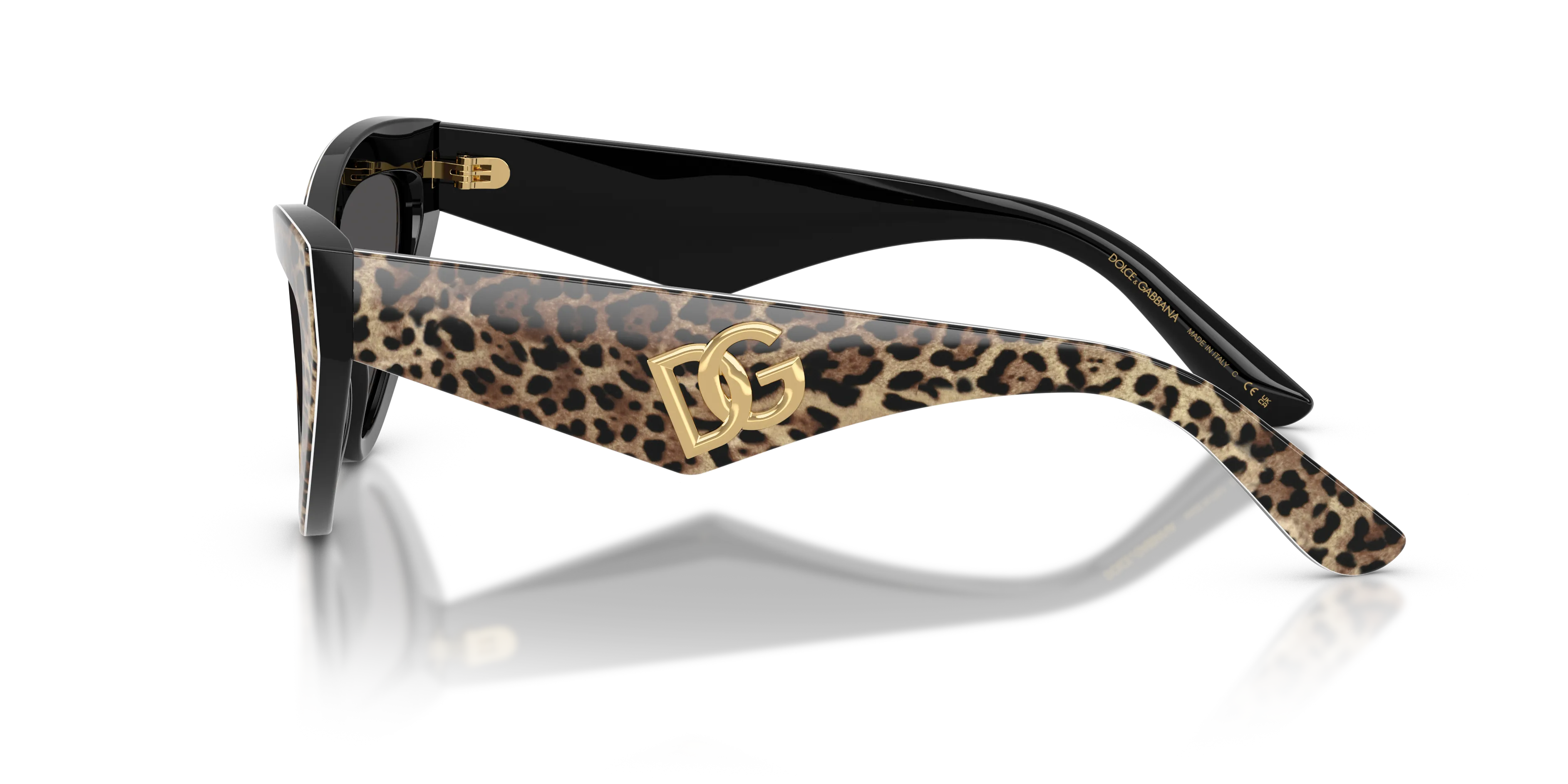 Dolce & Gabbana DG4439 316387 Occhiali da sole Acetato Marrone Grigio Cat Eye Normale - immagine 4