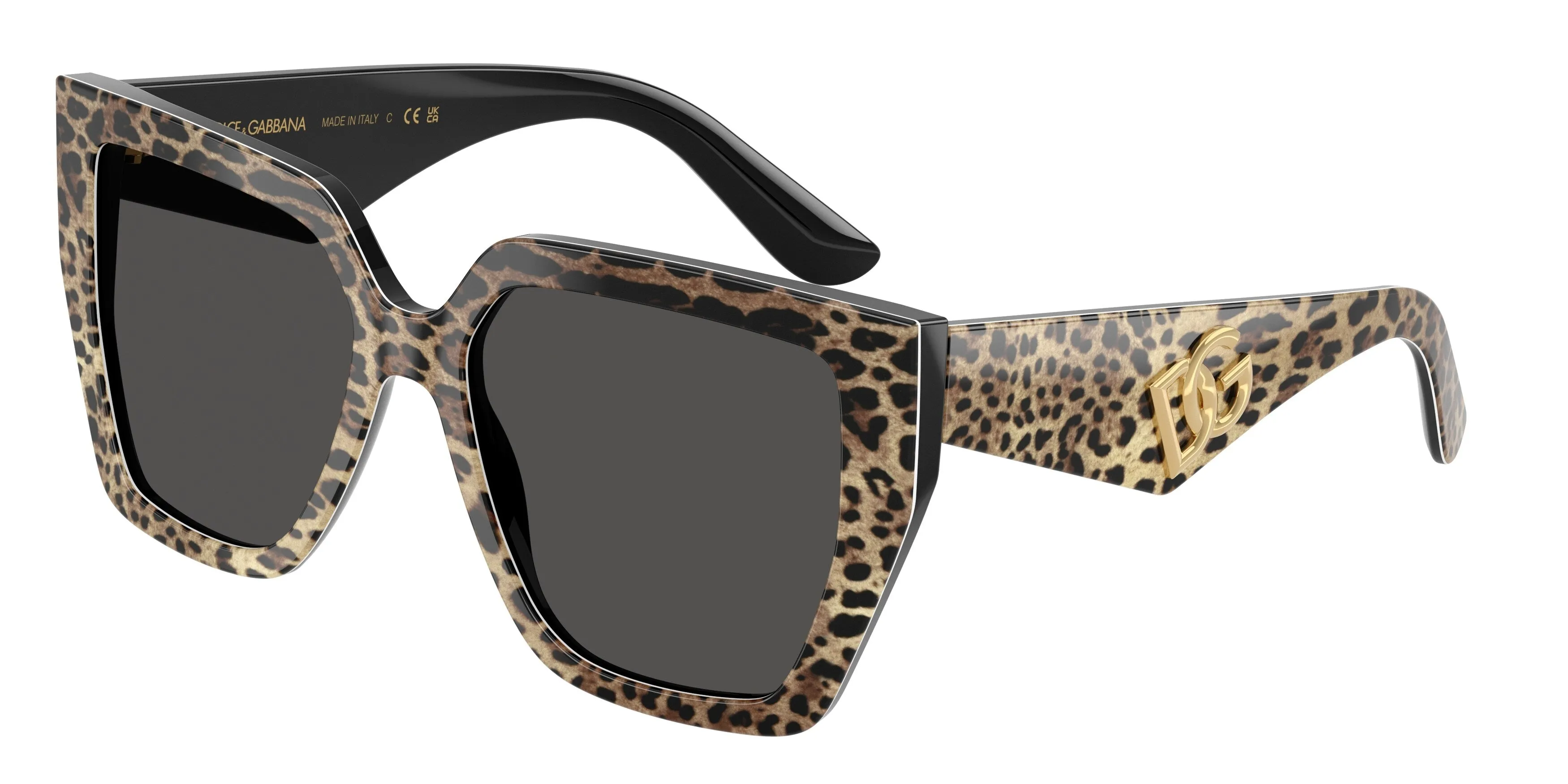 Dolce & Gabbana DG4438 316387 Occhiali da sole Acetato Marrone Grigio Squadrata Normale - immagine 1