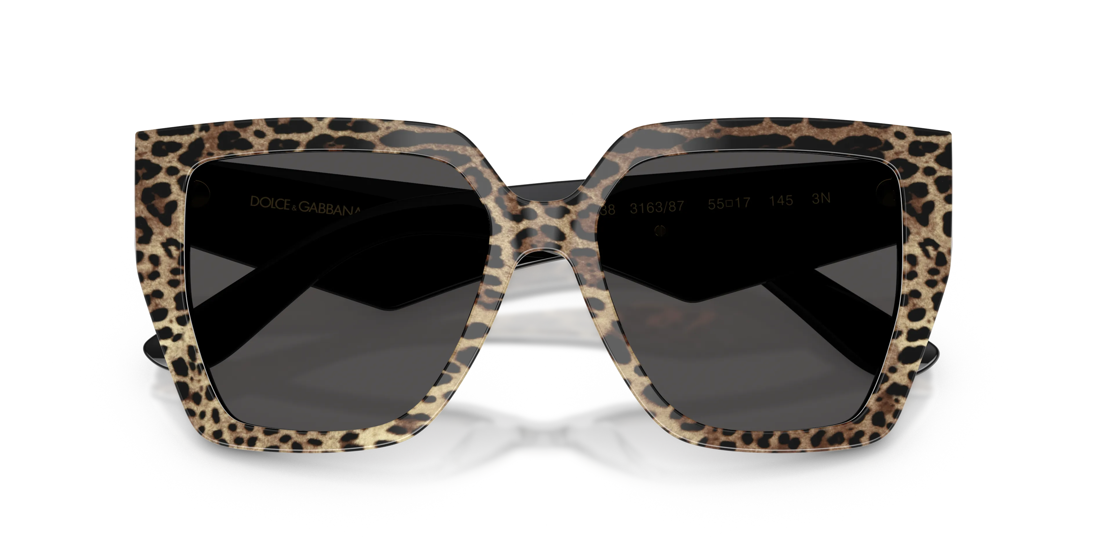 Dolce & Gabbana DG4438 316387 Occhiali da sole Acetato Marrone Grigio Squadrata Normale - immagine 2