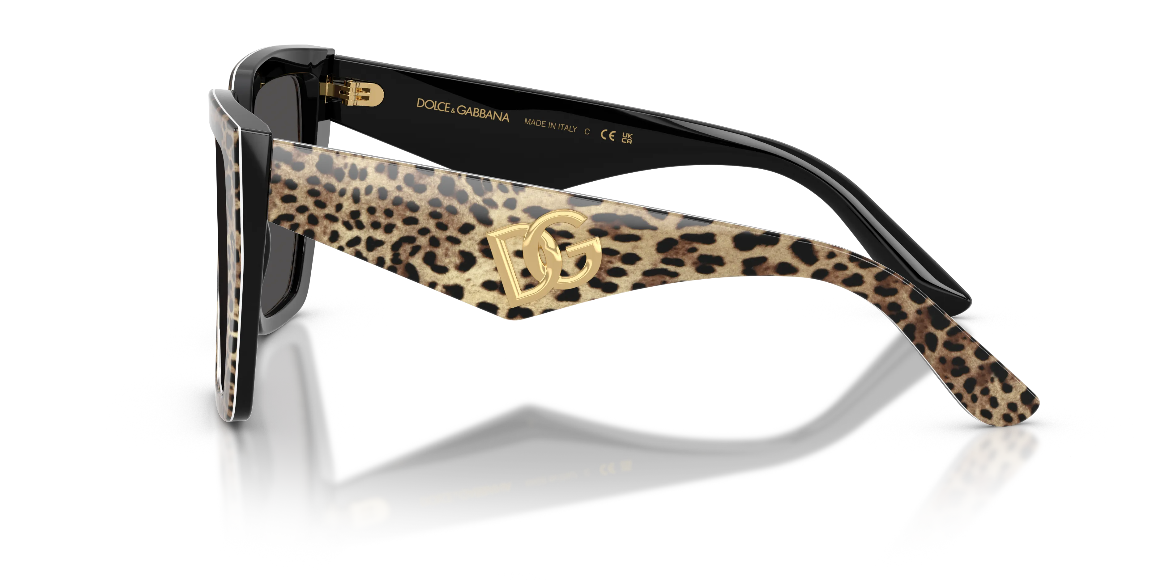 Dolce & Gabbana DG4438 316387 Occhiali da sole Acetato Marrone Grigio Squadrata Normale - immagine 4