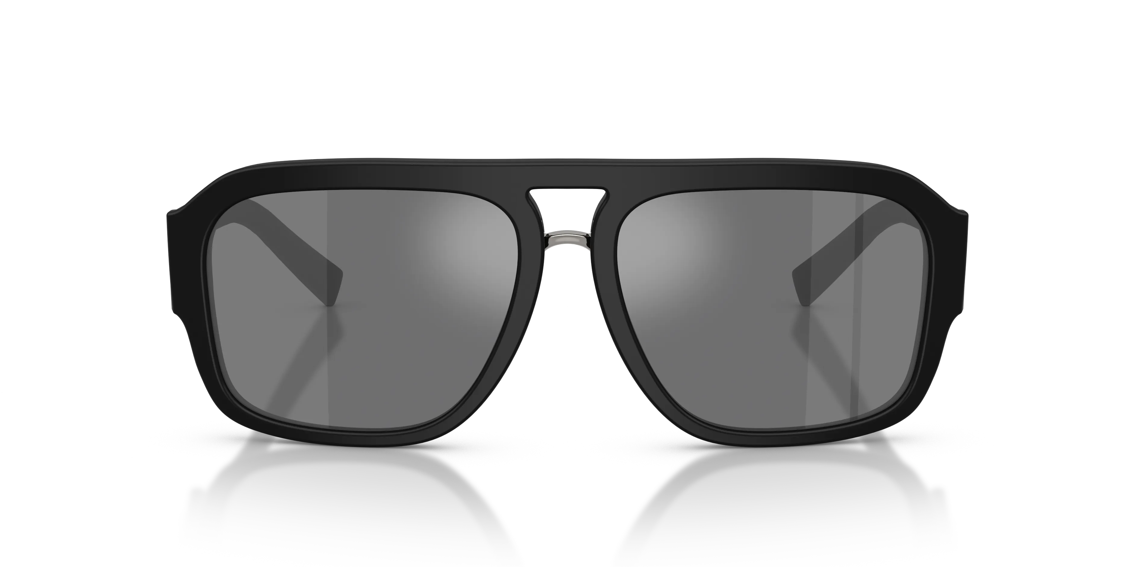 Dolce & Gabbana DG4403 25256G Occhiali da sole Acetato Nero Grigio Pilot Specchiate - immagine 3