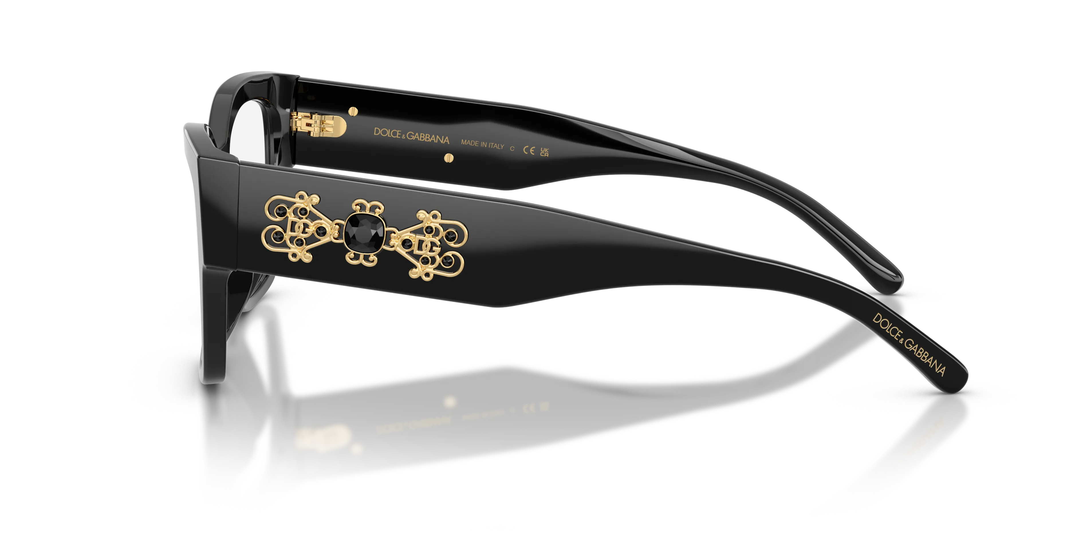 Dolce & Gabbana DG3435B 501 Montature da vista Acetato Nero Farfalla Normale - immagine 4