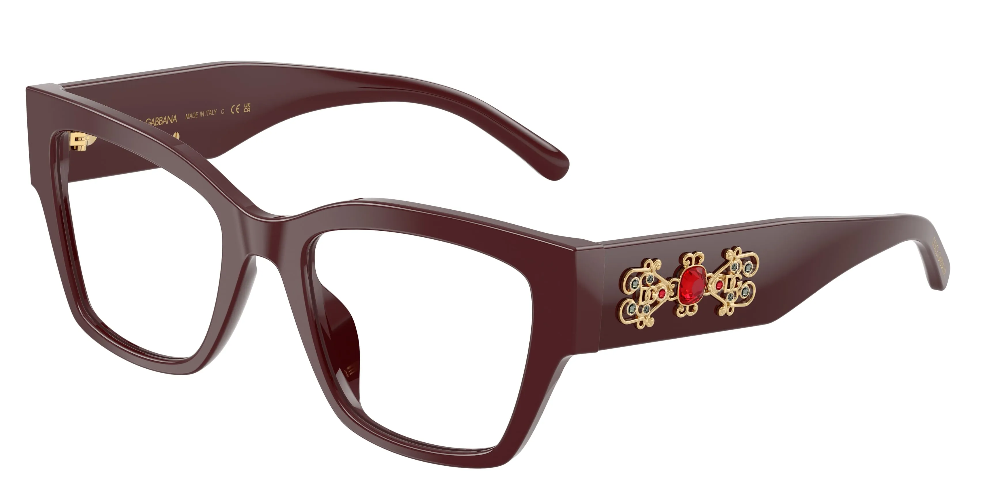 Dolce & Gabbana DG3435B 3091 Montature da vista Acetato Rosso Farfalla Normale - immagine 1