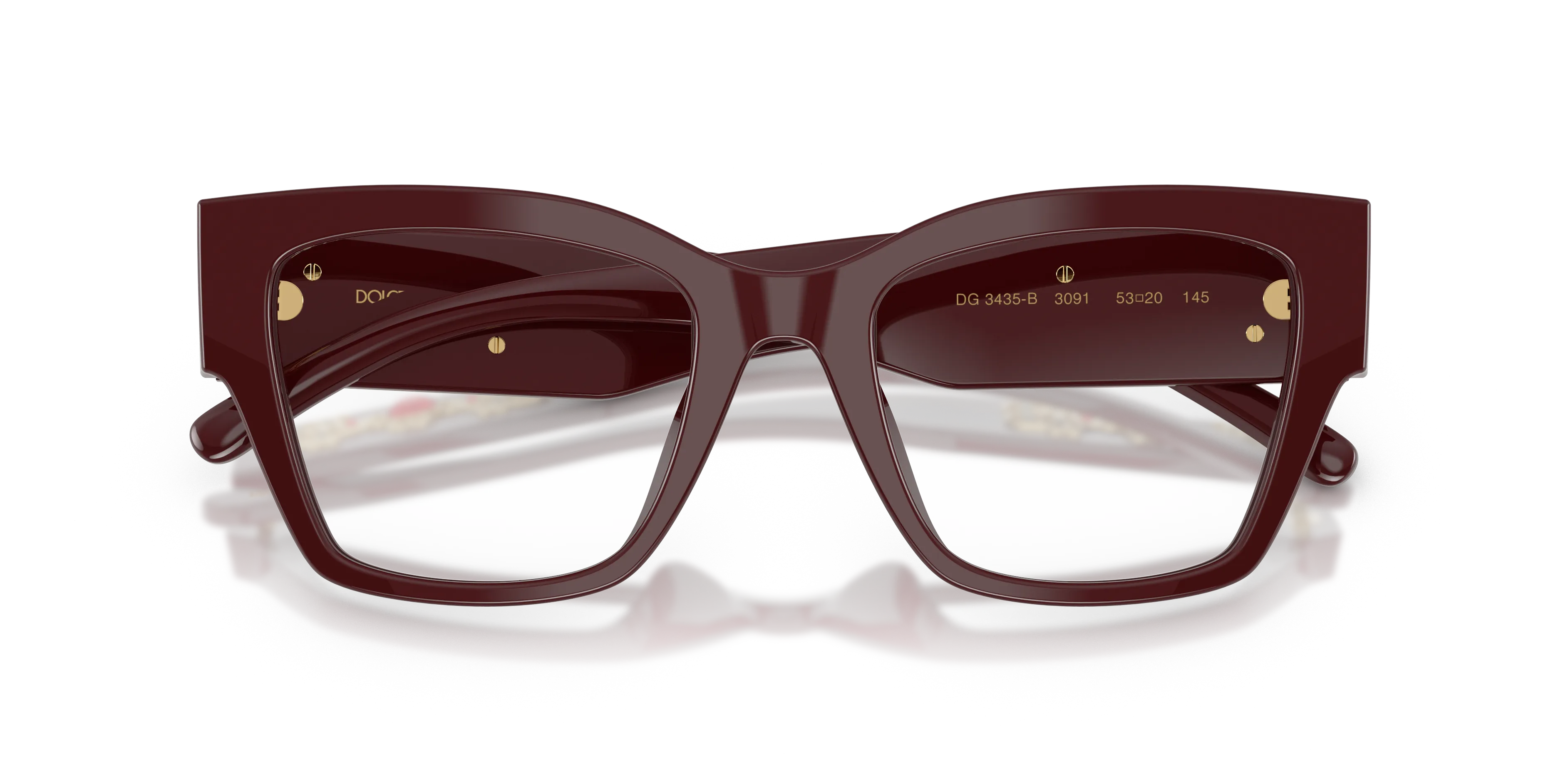 Dolce & Gabbana DG3435B 3091 Montature da vista Acetato Rosso Farfalla Normale - immagine 2