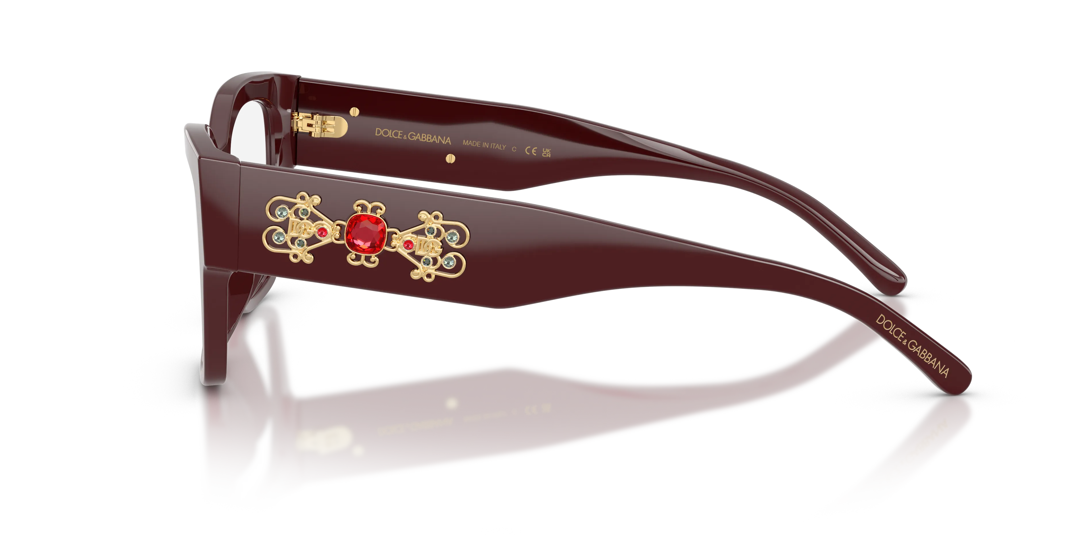 Dolce & Gabbana DG3435B 3091 Montature da vista Acetato Rosso Farfalla Normale - immagine 4