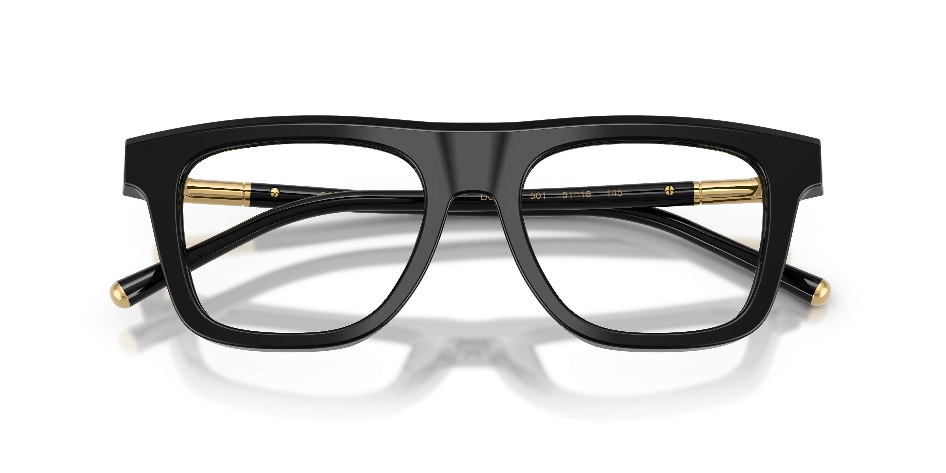 Dolce & Gabbana DG3434 501 Montature da vista Acetato Nero Squadrata Normale - immagine 2