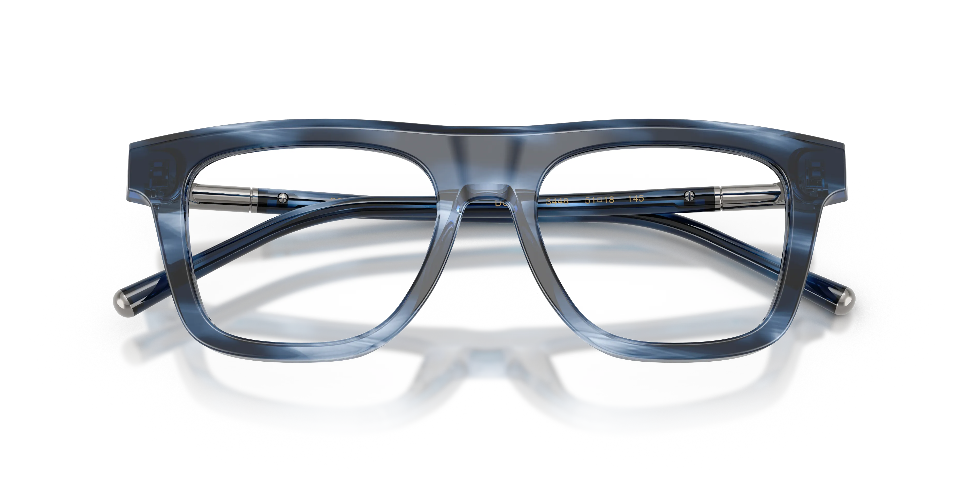 Dolce & Gabbana DG3434 3448 Montature da vista Acetato Blu Squadrata Normale - immagine 2
