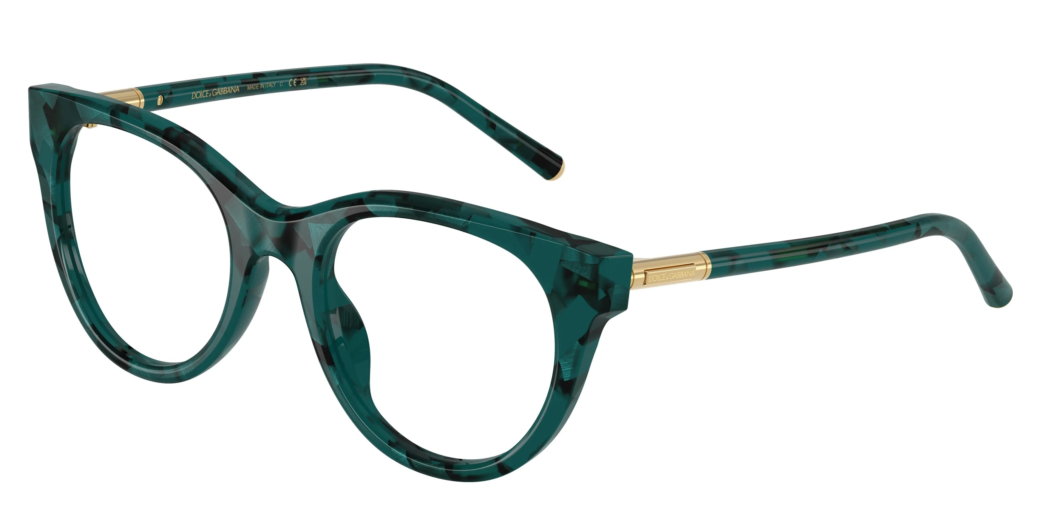 Dolce & Gabbana DG3433 3460 Montature da vista Acetato Verde Pantos Normale - immagine 1