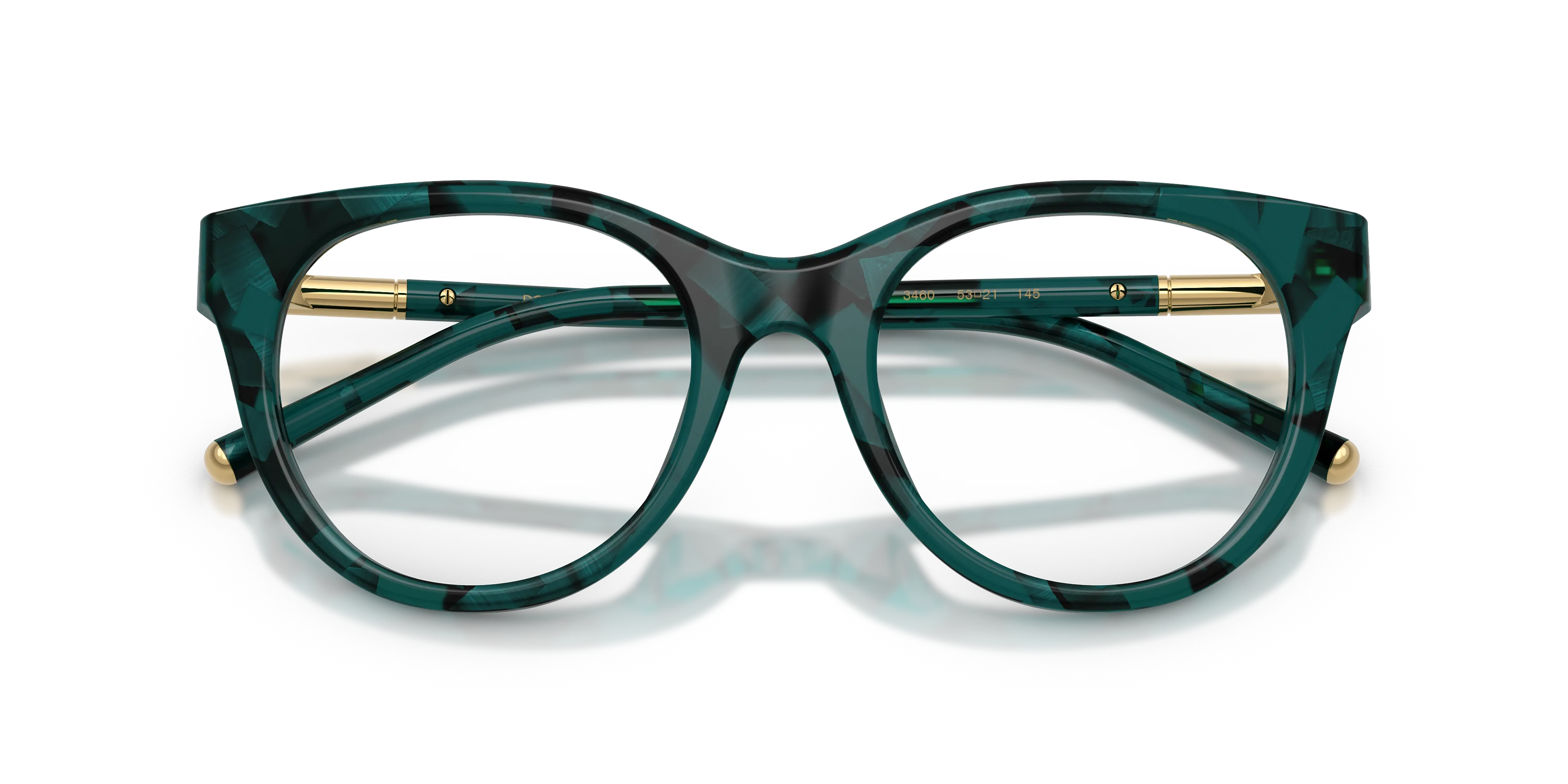 Dolce & Gabbana DG3433 3460 Montature da vista Acetato Verde Pantos Normale - immagine 2