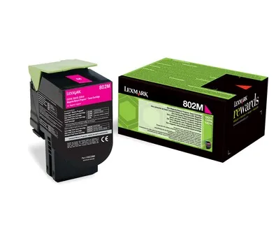 ORIGINALE Lexmark toner magenta 802M 80C20M0 1000 pagine cartuccia di stampa riutilizzabile - immagine 1