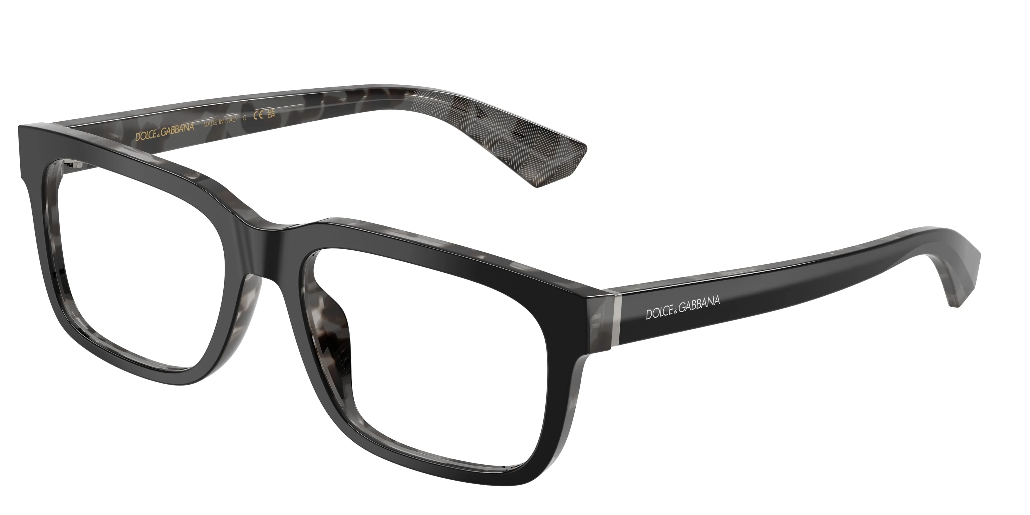 Dolce & Gabbana DG3432 3403 Montature da vista Acetato Nero Squadrata Normale - immagine 1