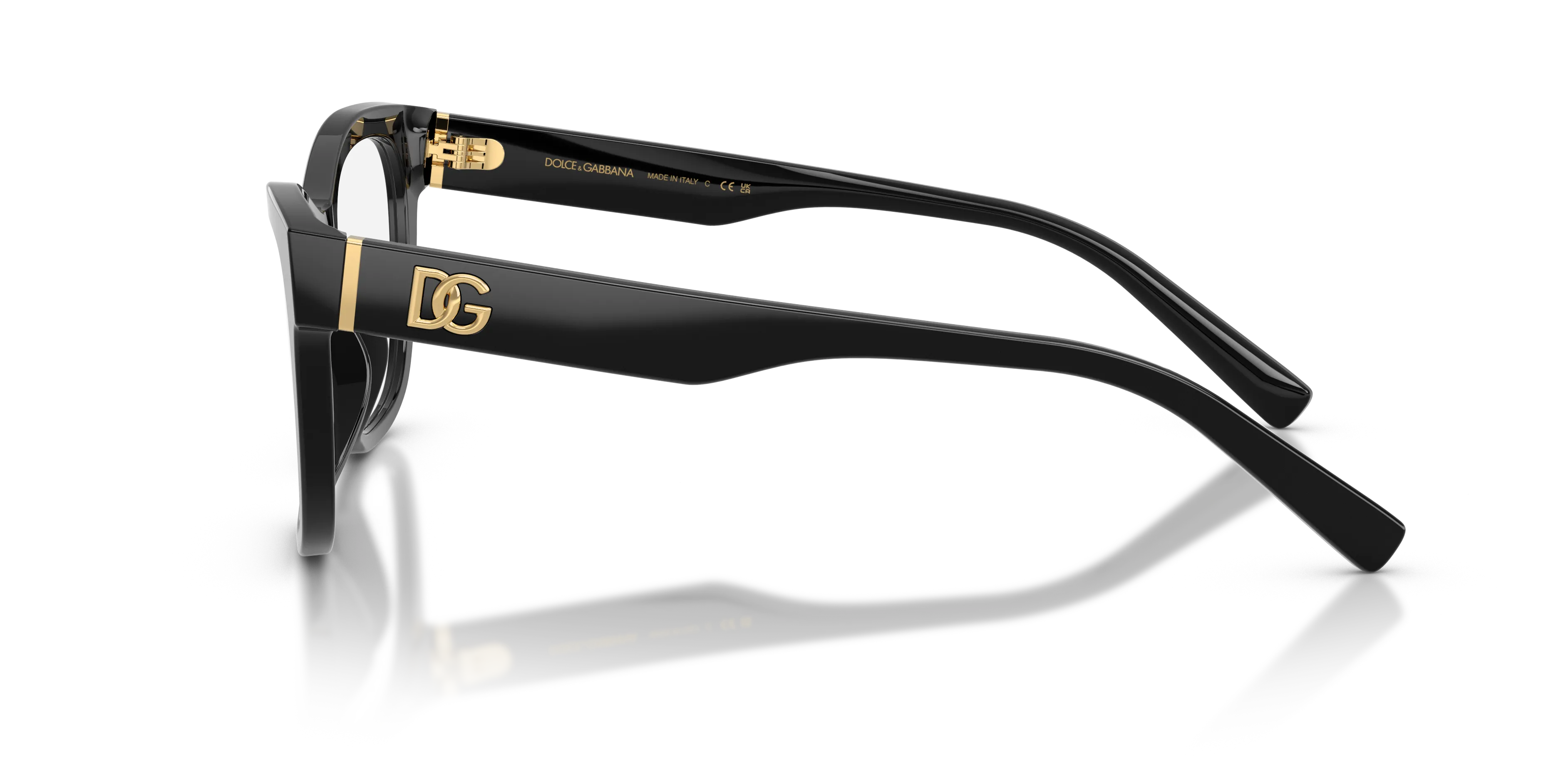 Dolce & Gabbana DG3430 501 Montature da vista Acetato Nero Squadrata Normale - immagine 4