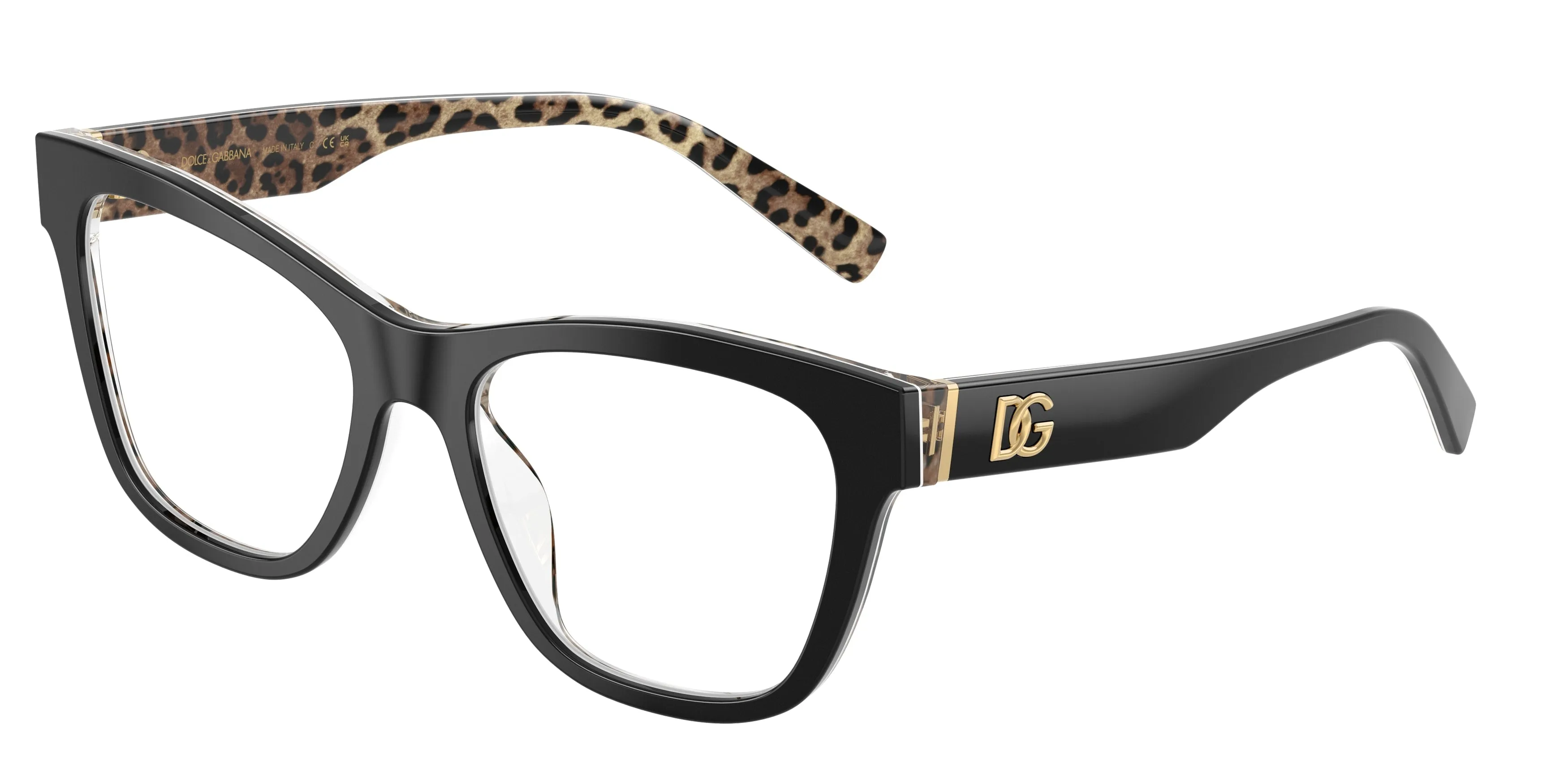 Dolce & Gabbana DG3430 3299 Montature da vista Acetato Nero Squadrata Normale - immagine 1