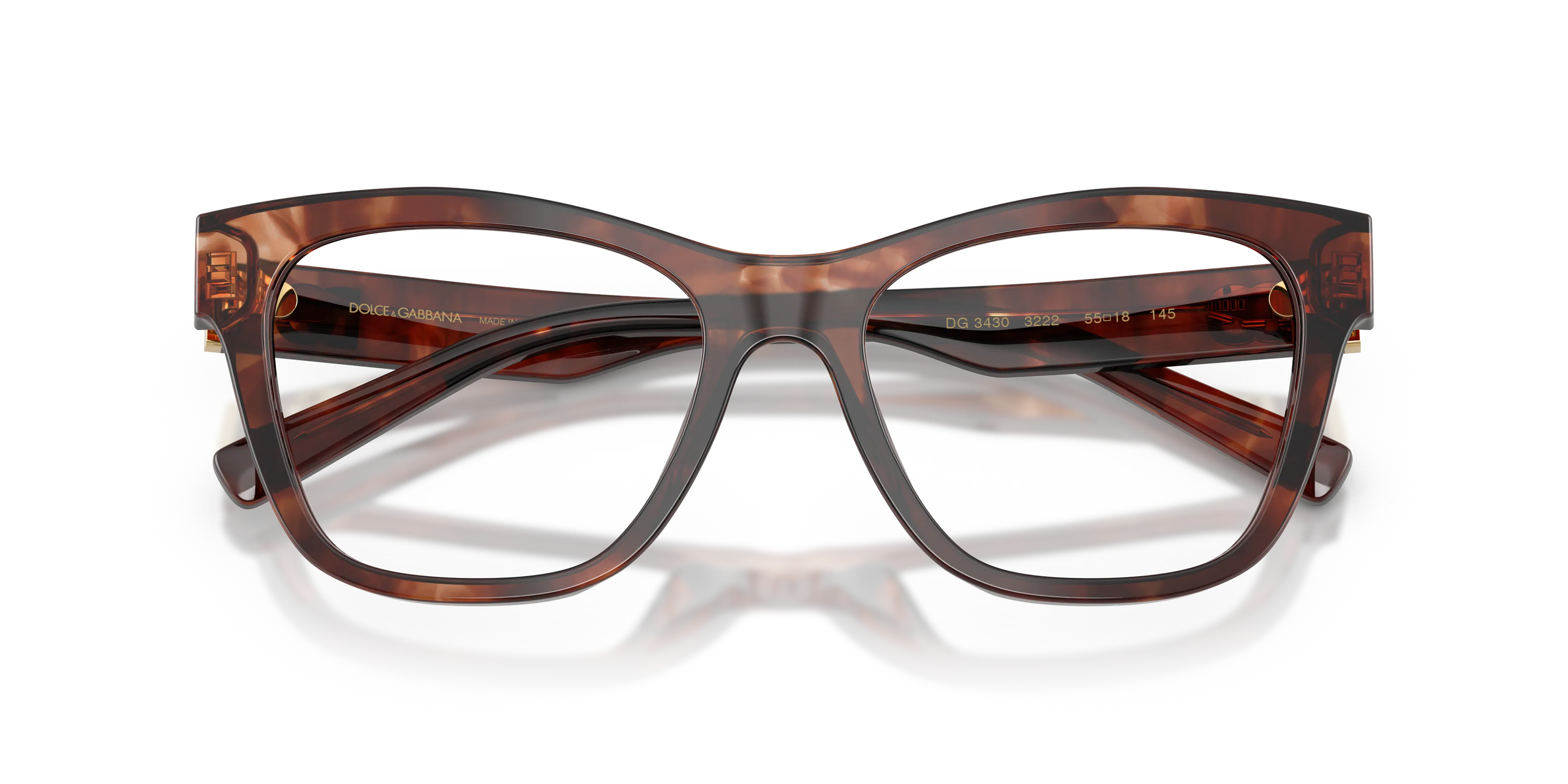Dolce & Gabbana DG3430 3222 Montature da vista Acetato Rosso Squadrata Normale - immagine 2