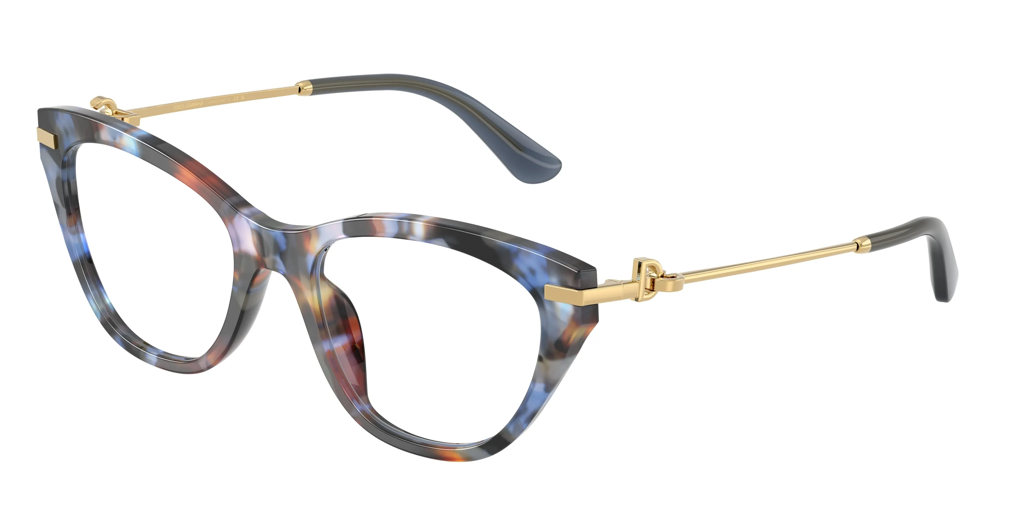 Dolce & Gabbana DG3428 3443 Montature da vista Acetato Blu Farfalla Normale - immagine 1