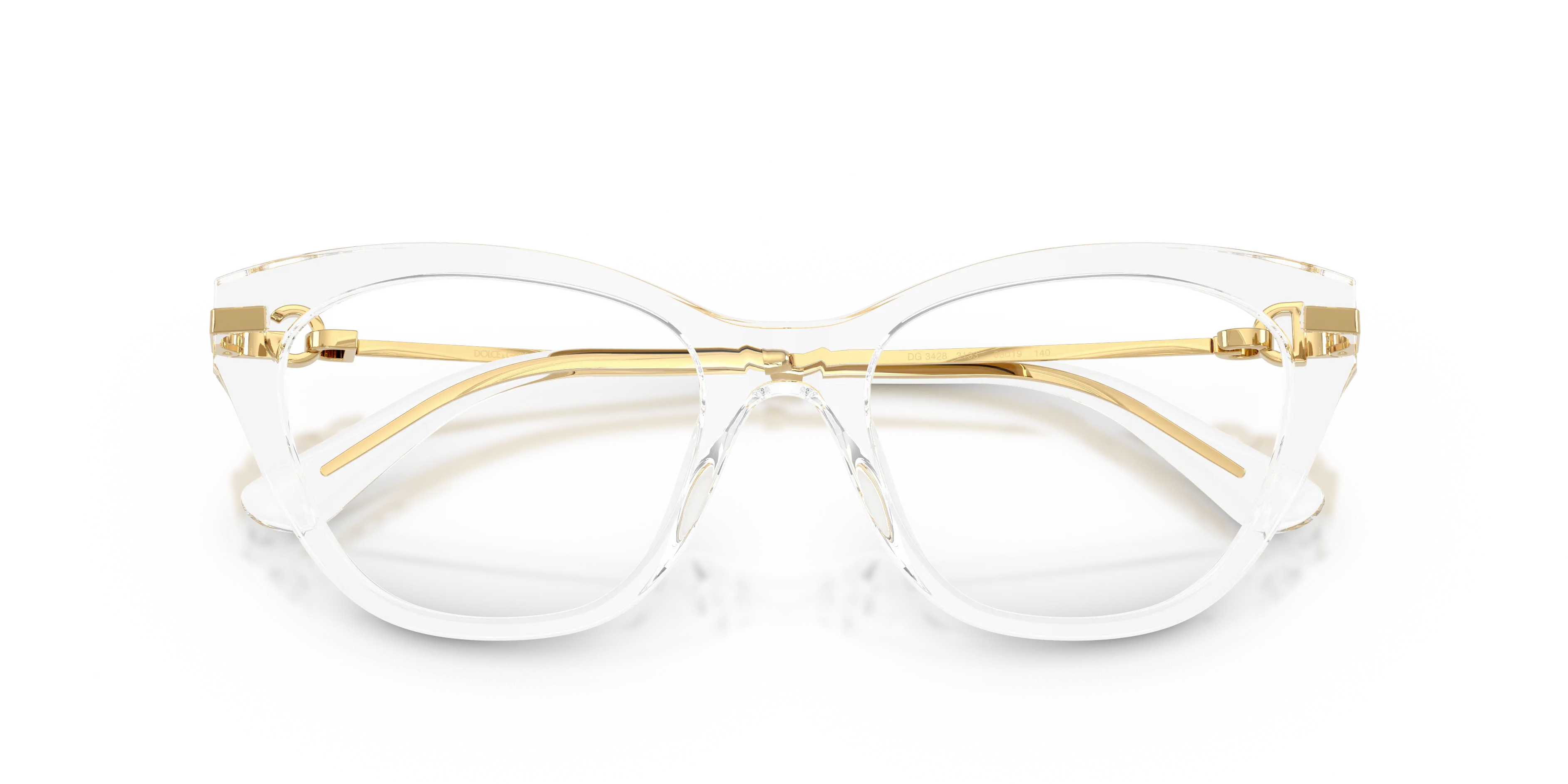 Dolce & Gabbana DG3428 3133 Montature da vista Acetato Trasparente Farfalla Normale - immagine 2