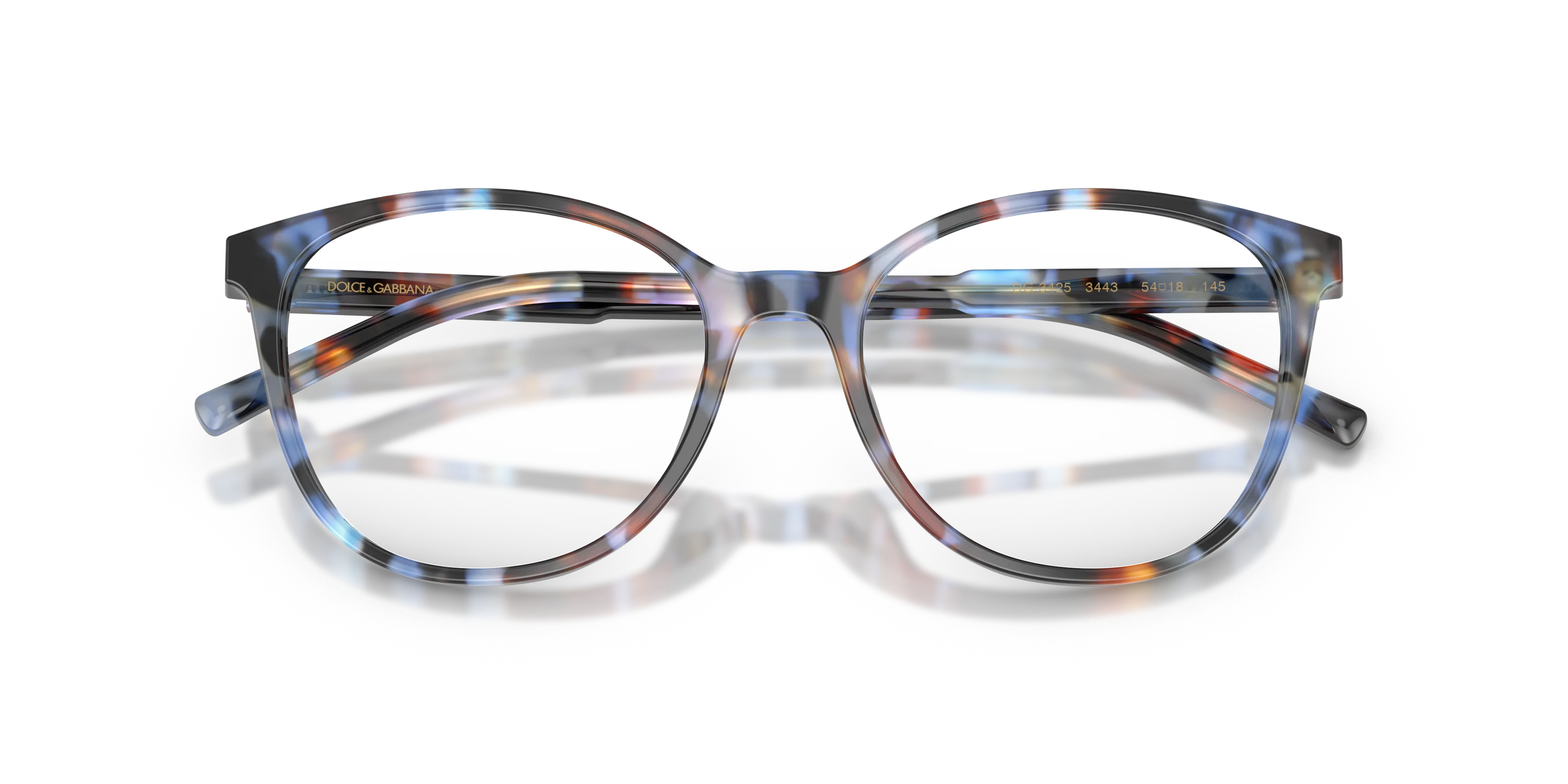Dolce & Gabbana DG3425 3443 Montature da vista Acetato Blu Farfalla Normale - immagine 2