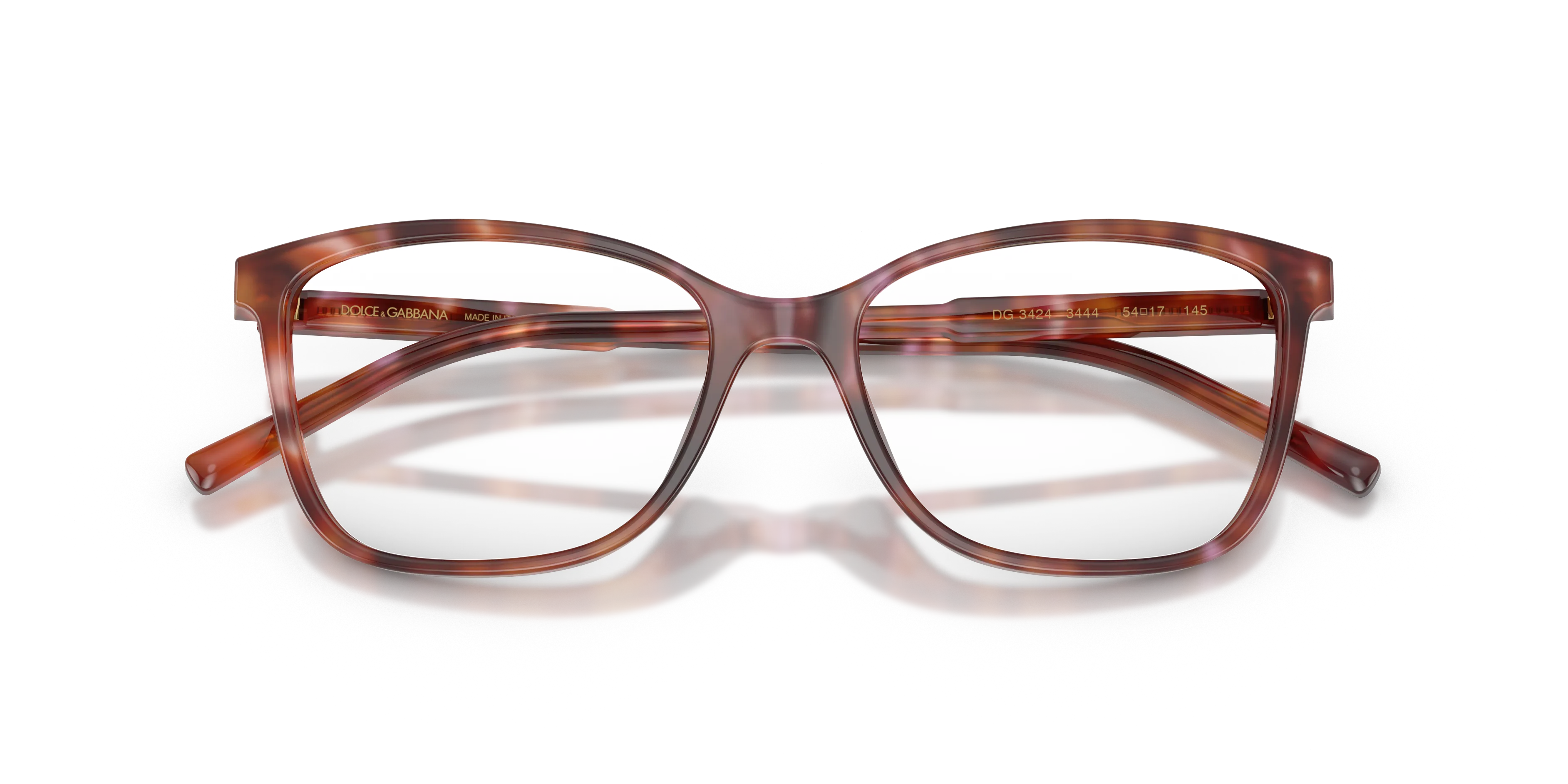 Dolce & Gabbana DG3424 3444 Montature da vista Acetato Tartaruga Squadrata Normale - immagine 2