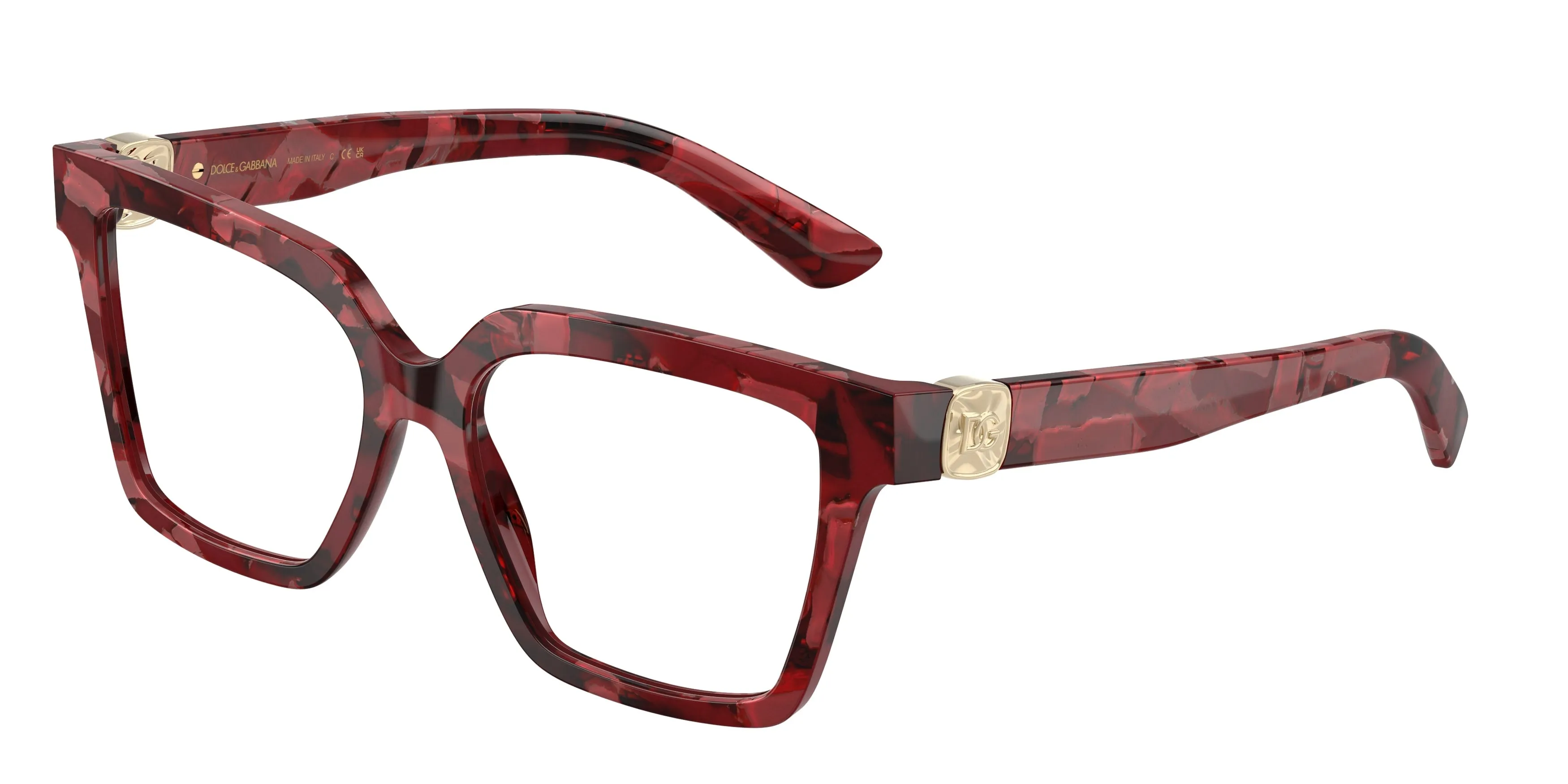 Dolce & Gabbana DG3395 3463 Montature da vista Acetato Rosso Squadrata Normale - immagine 1