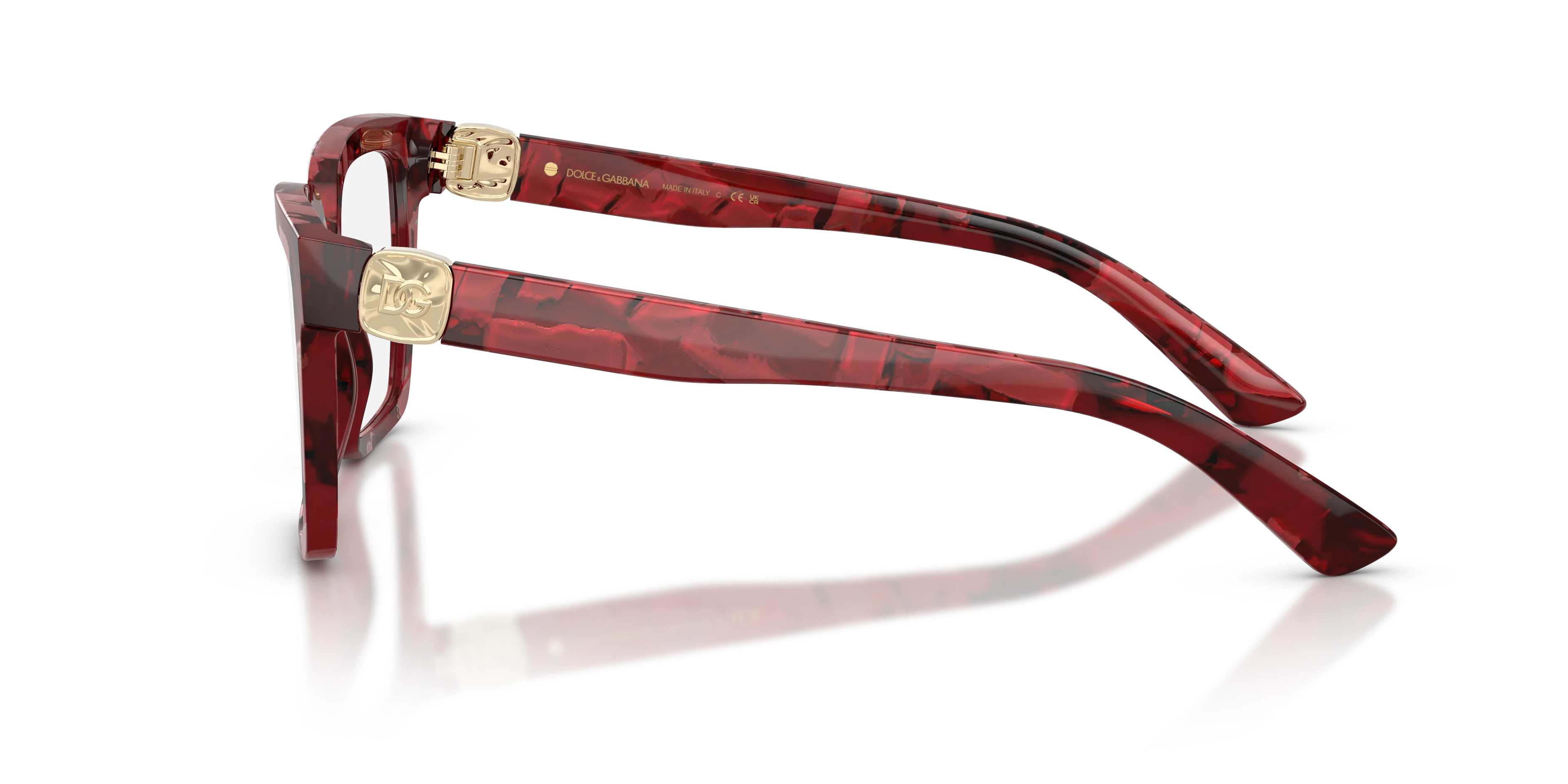 Dolce & Gabbana DG3395 3463 Montature da vista Acetato Rosso Squadrata Normale - immagine 4