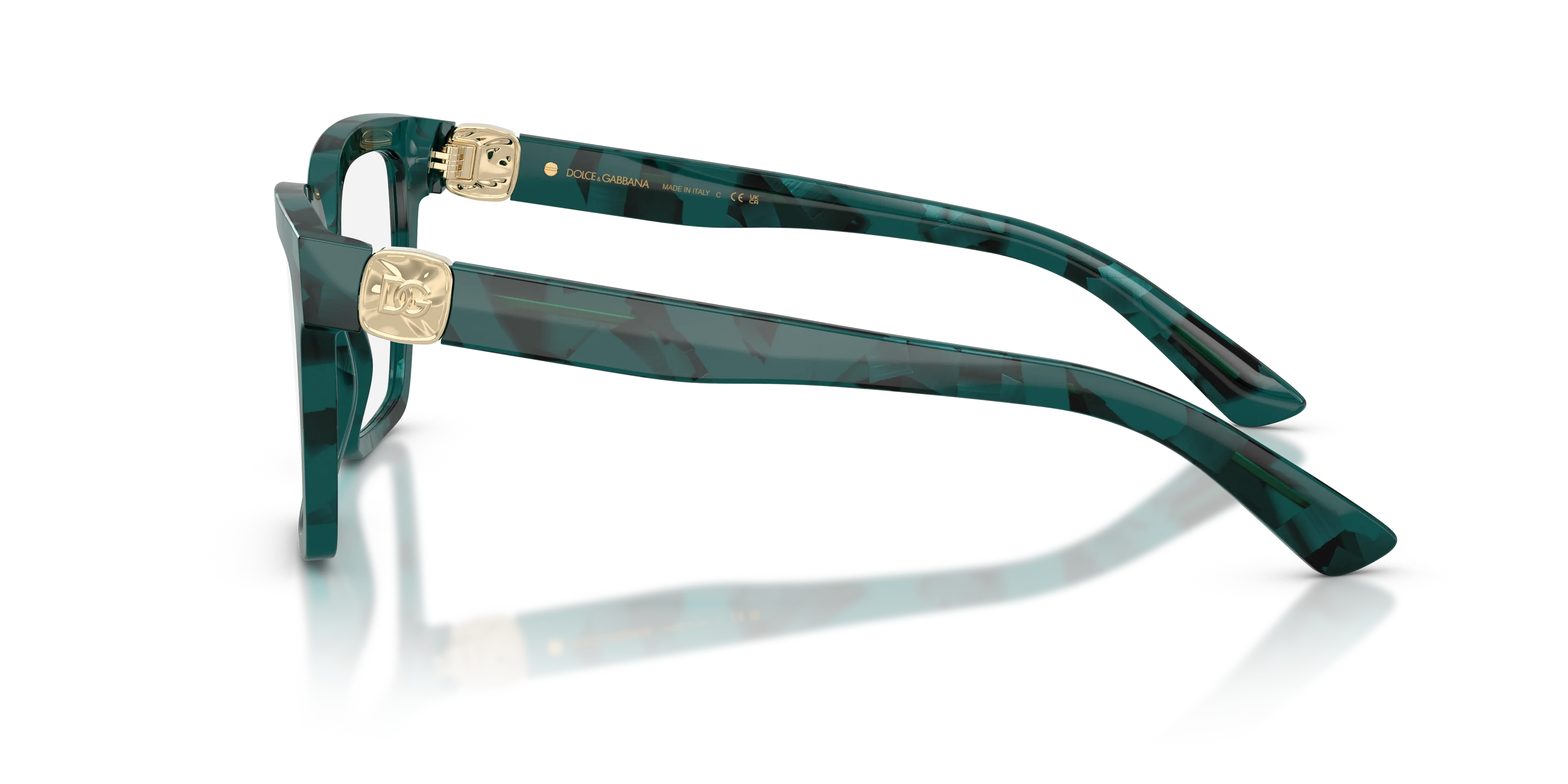 Dolce & Gabbana DG3395 3460 Montature da vista Acetato Verde Squadrata Normale - immagine 4