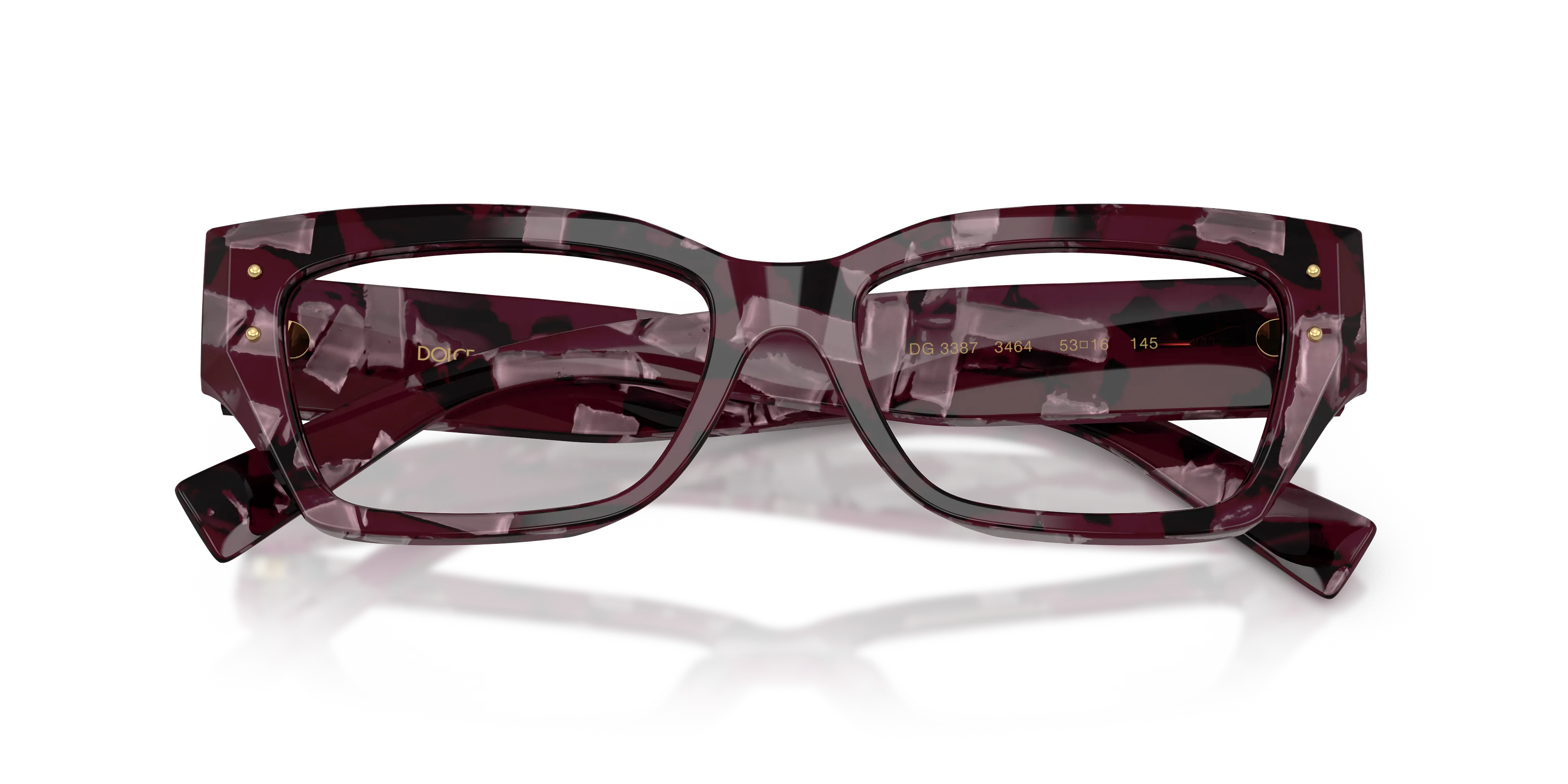 Dolce & Gabbana DG3387 3464 Montature da vista Acetato Viola Squadrata Normale - immagine 2