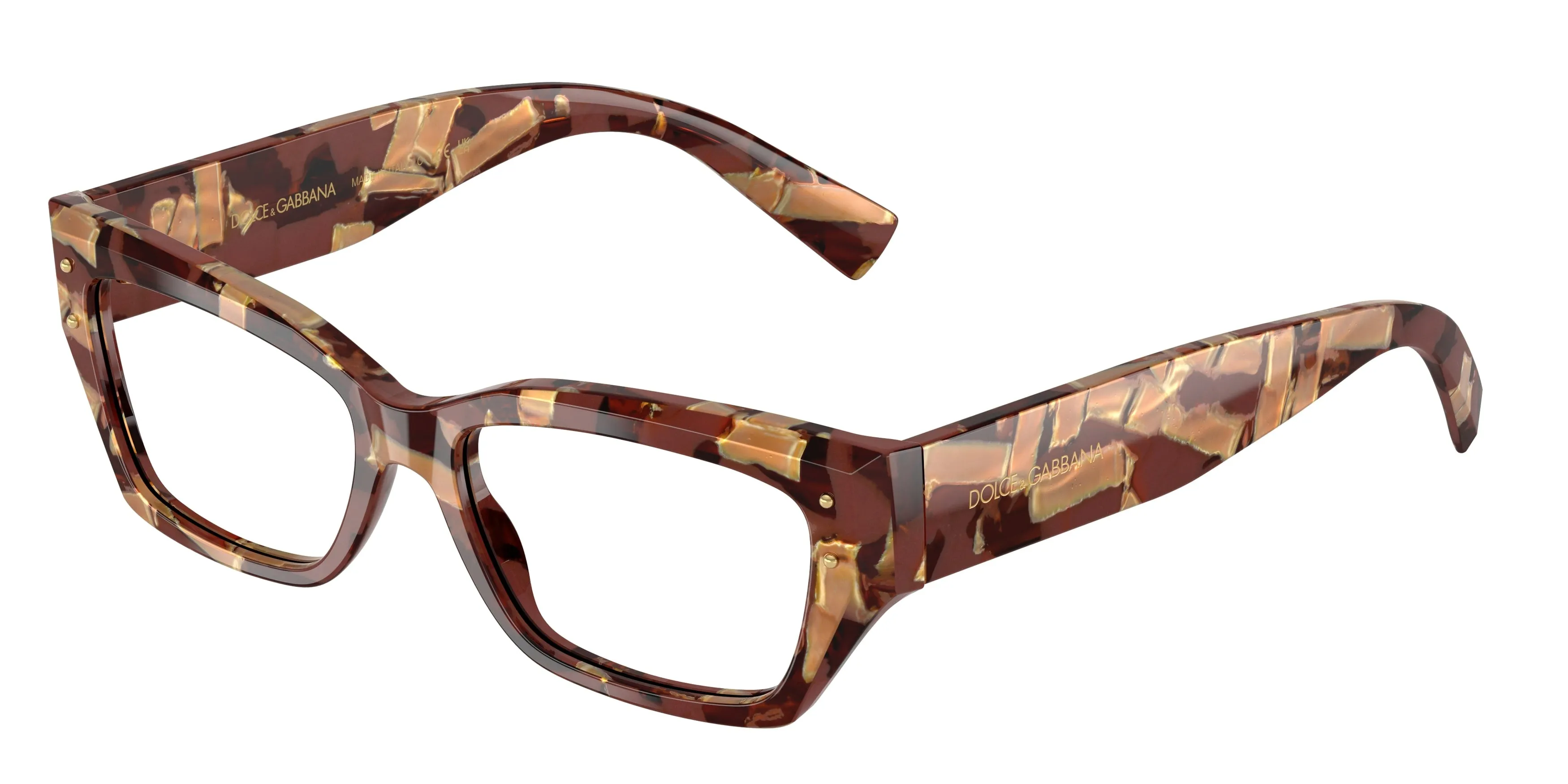 Dolce & Gabbana DG3387 3462 Montature da vista Acetato Marrone Squadrata Normale - immagine 1
