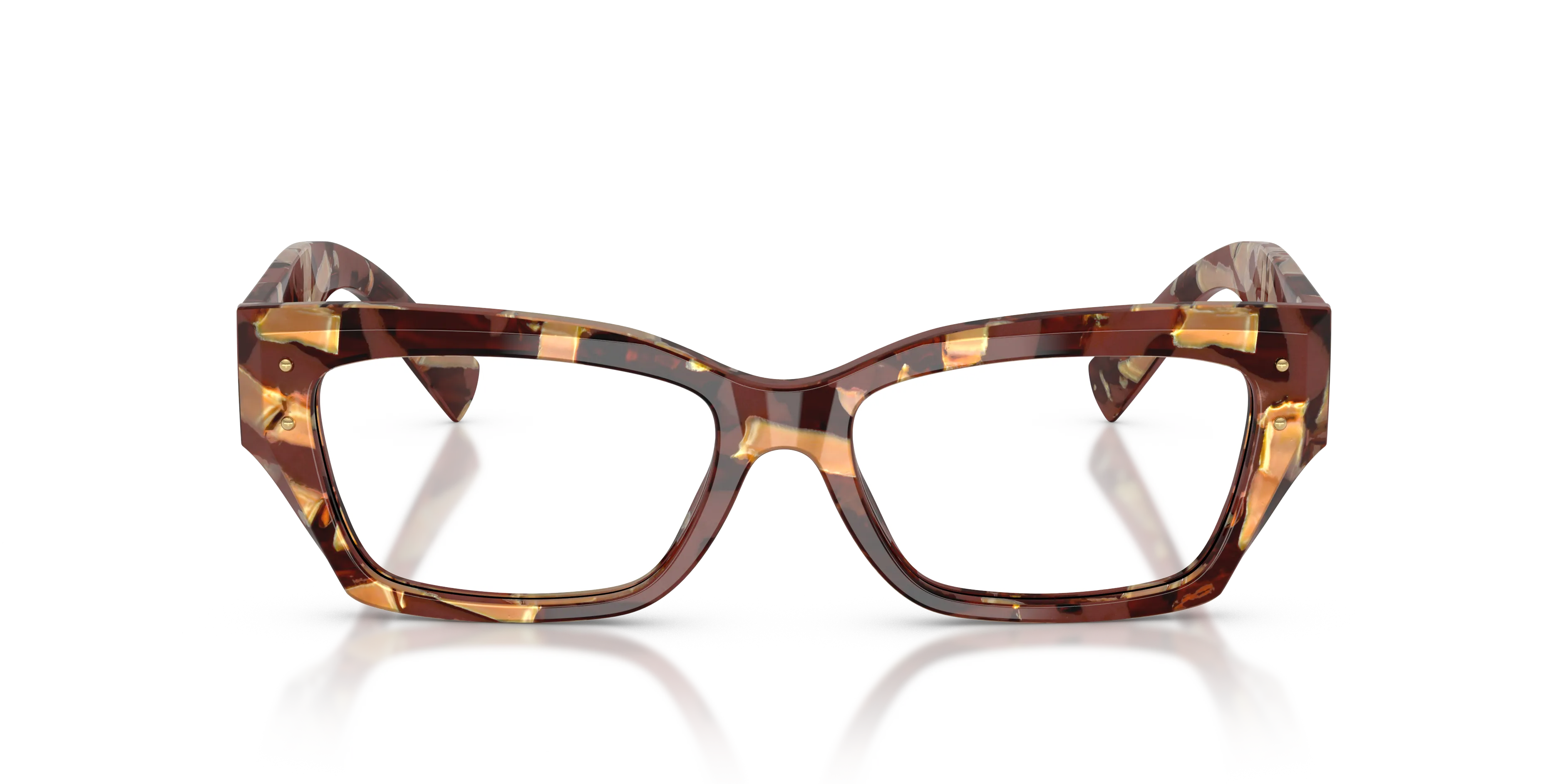 Dolce & Gabbana DG3387 3462 Montature da vista Acetato Marrone Squadrata Normale - immagine 3