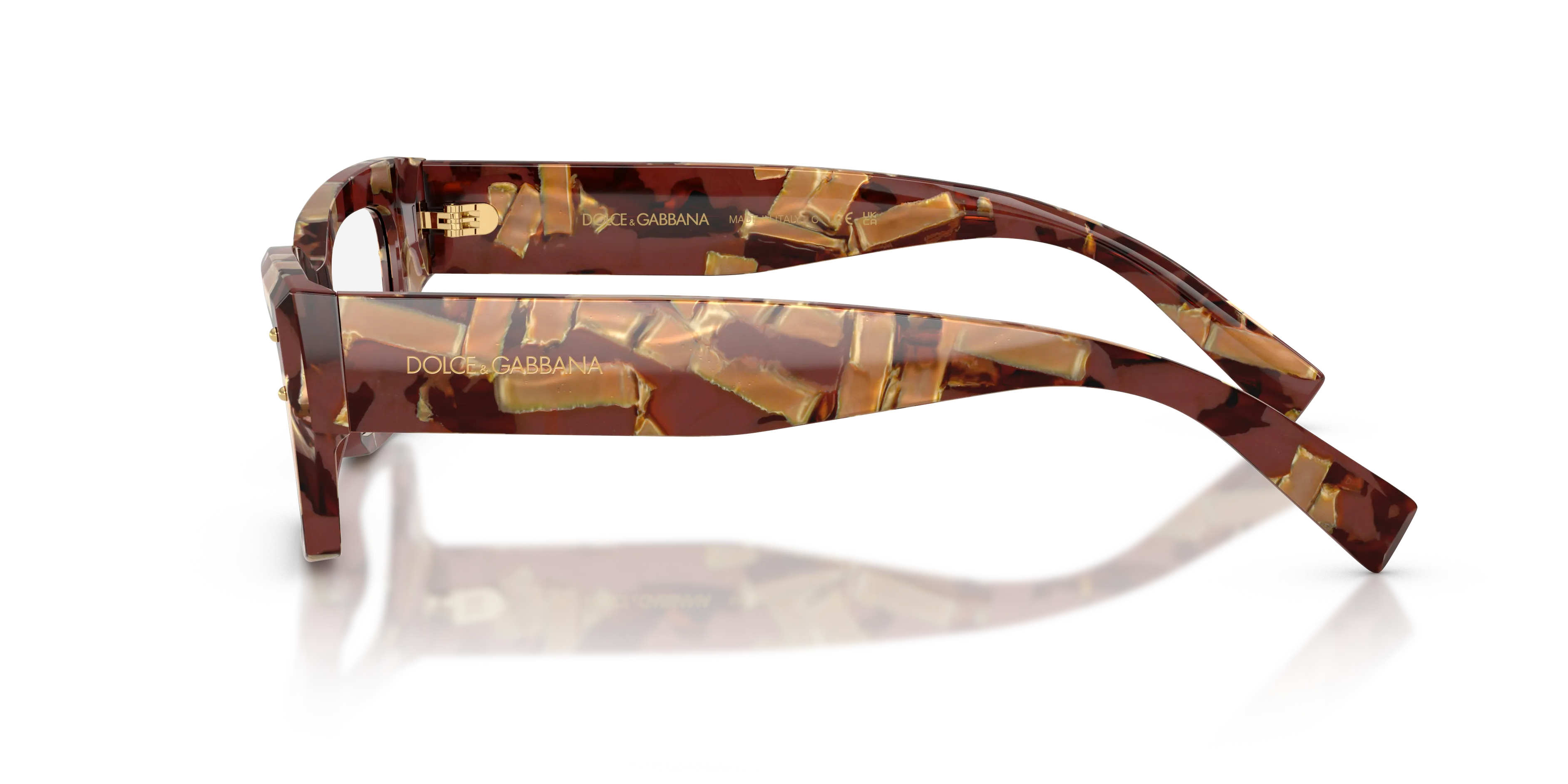 Dolce & Gabbana DG3387 3462 Montature da vista Acetato Marrone Squadrata Normale - immagine 4