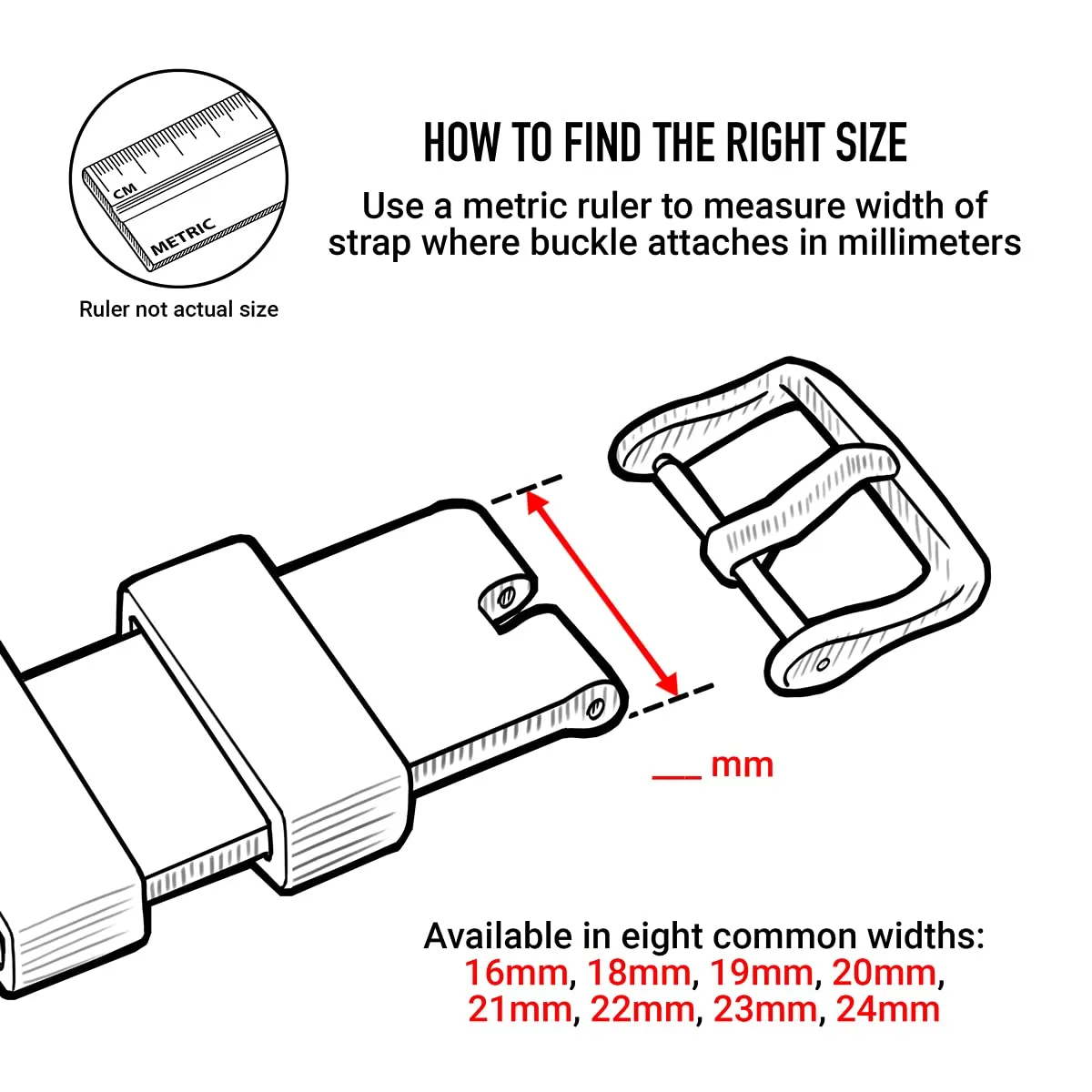 Archer Watch Straps - Fibbie per Cinturini in Acciaio Inossidabile (Grigio Spazzolato, 20mm) - immagine 2