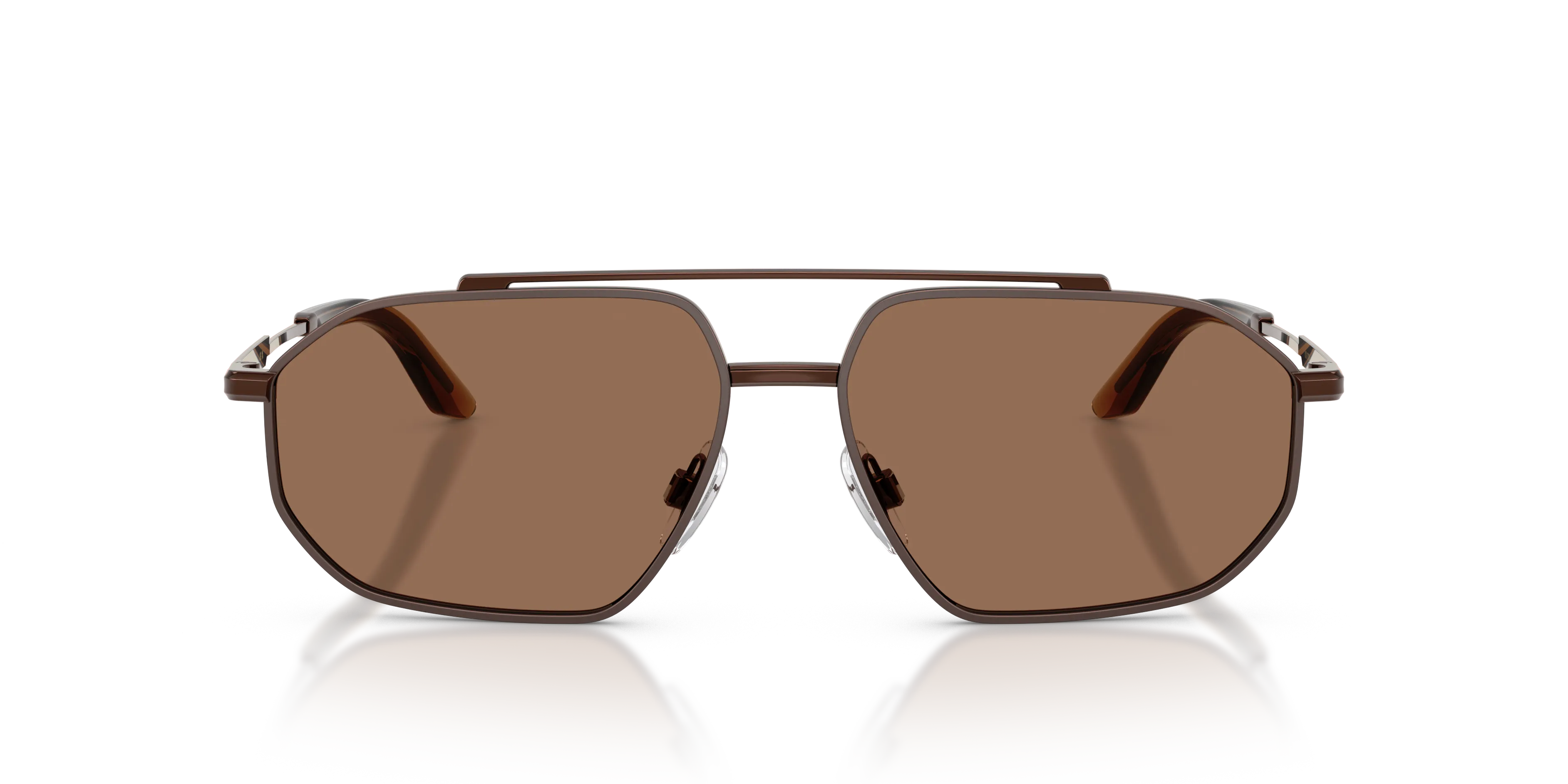 Dolce & Gabbana DG2328 133673 Occhiali da sole Metallo Marrone Marrone Pilot Normale - immagine 3
