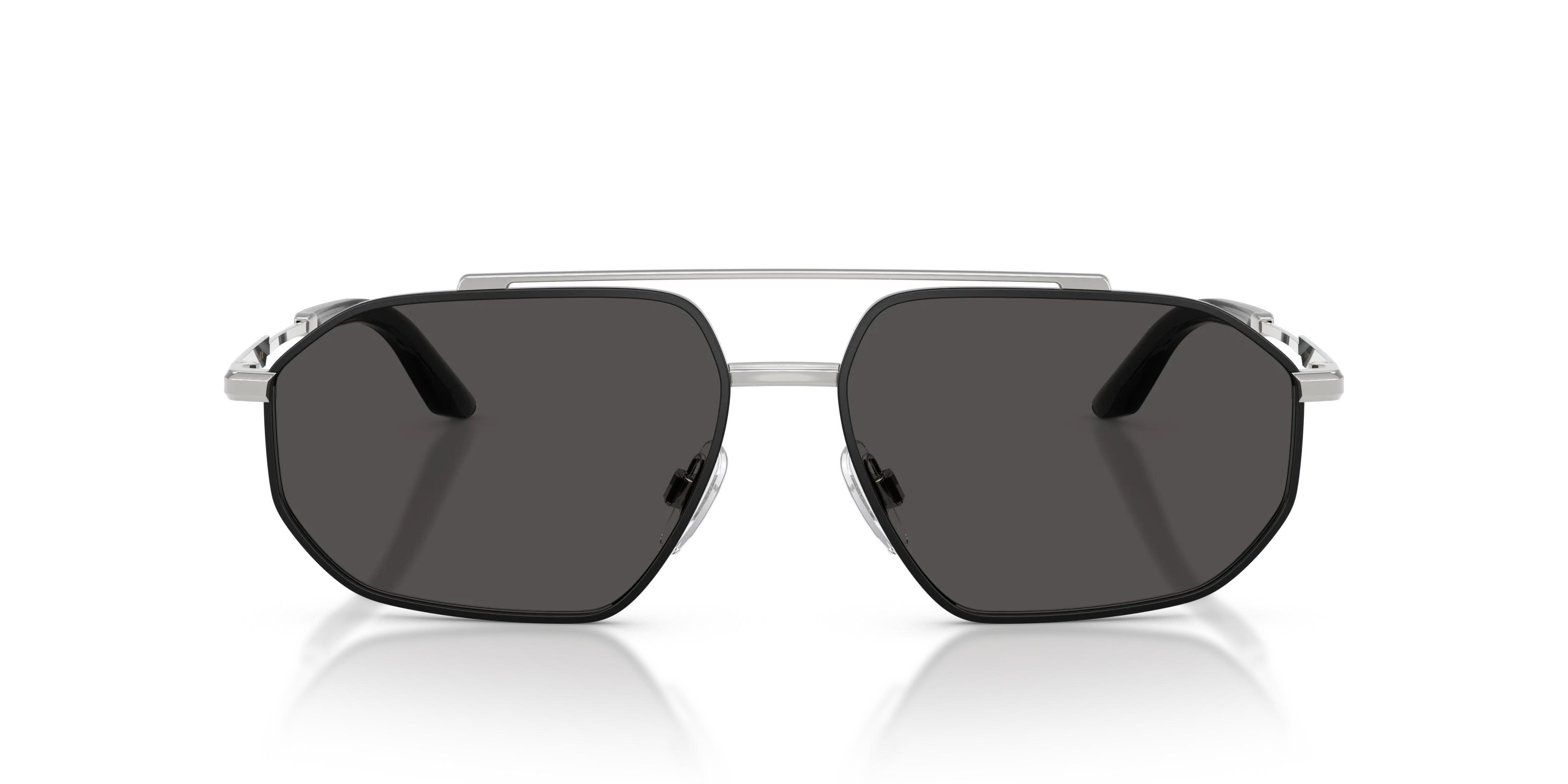 Dolce & Gabbana DG2328 132487 Occhiali da sole Metallo Argento Grigio Pilot Normale - immagine 3