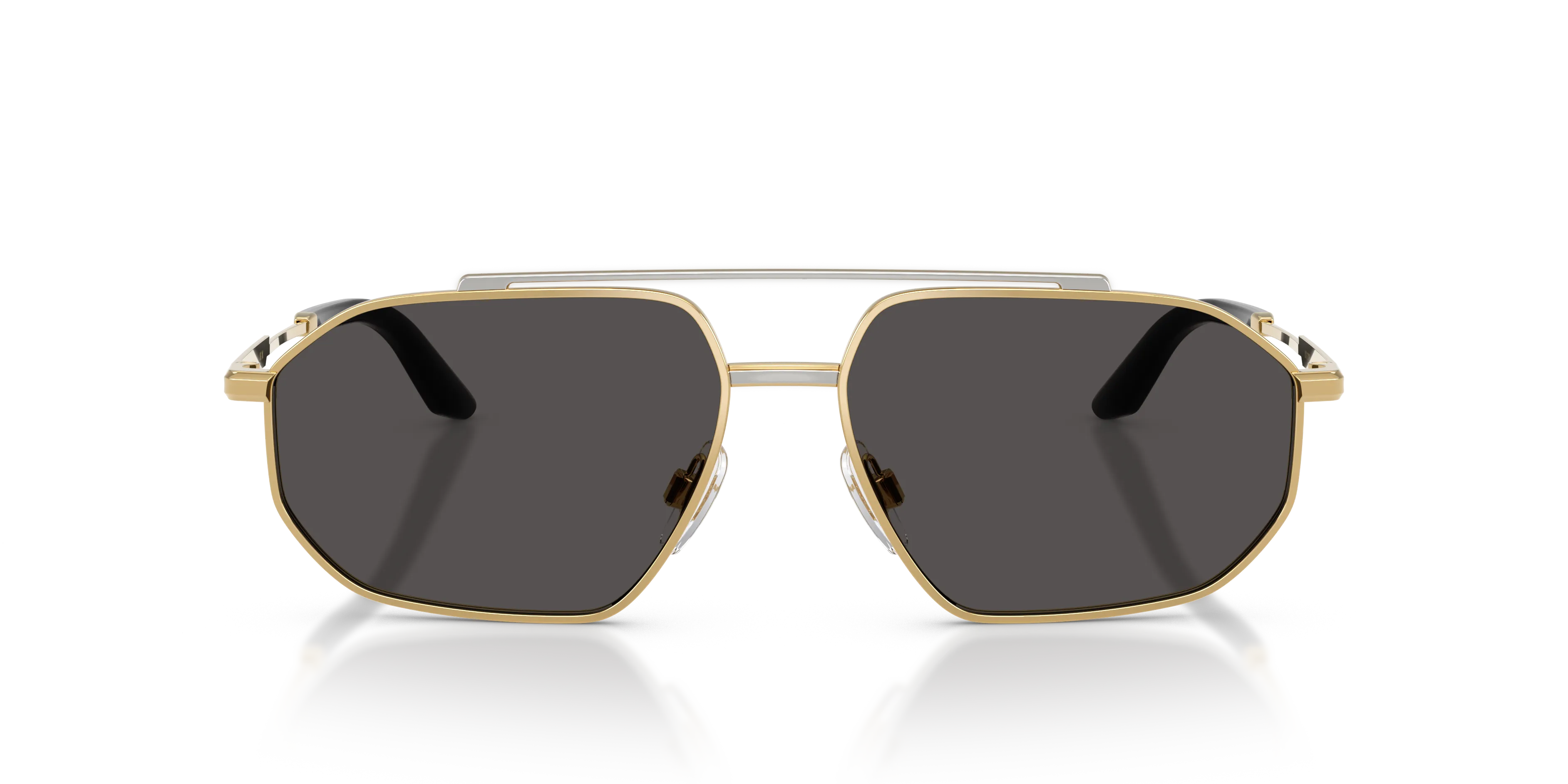 Dolce & Gabbana DG2328 131387 Occhiali da sole Metallo Oro Grigio Pilot Normale - immagine 3