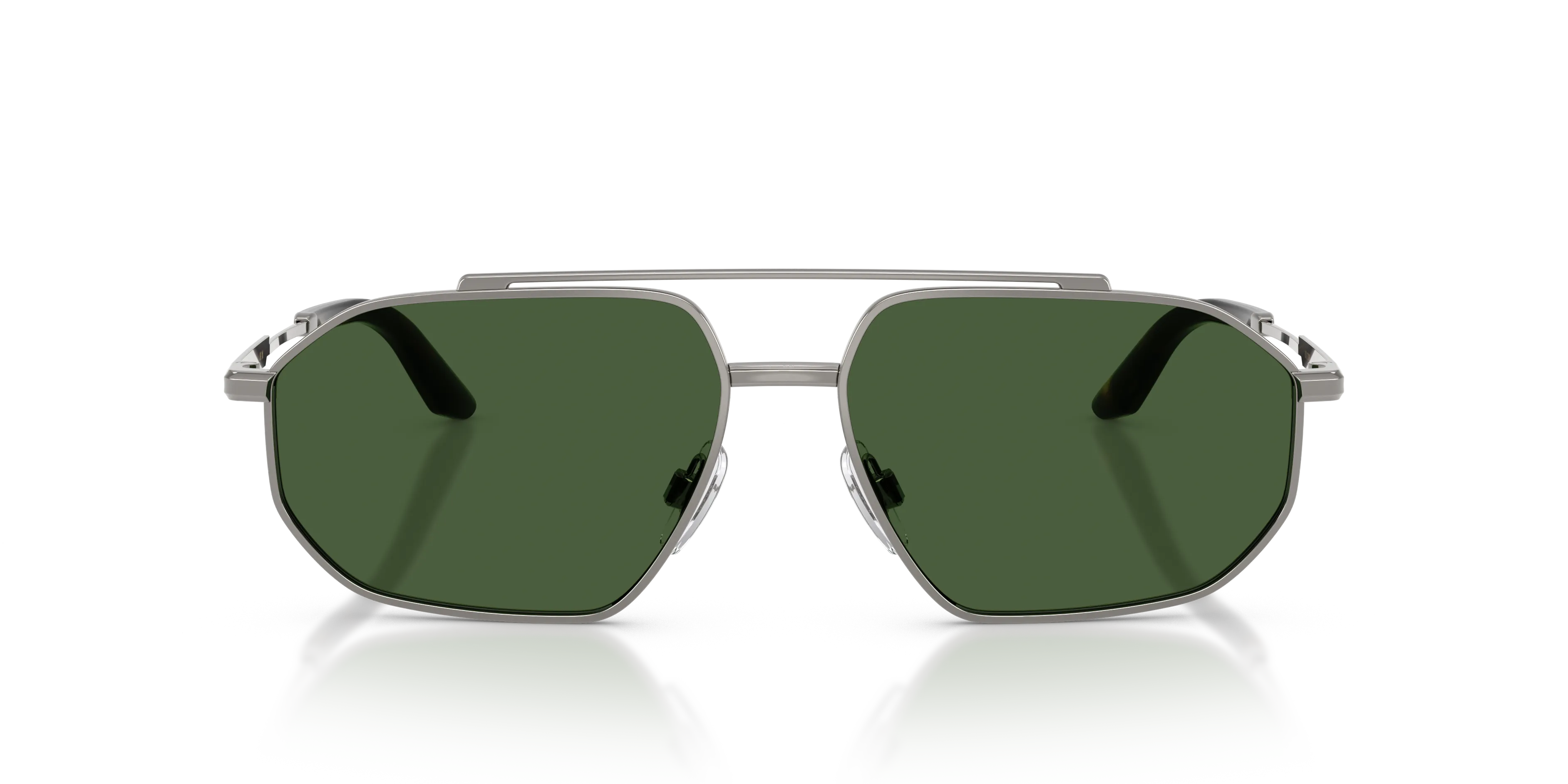 Dolce & Gabbana DG2328 04/71 Occhiali da sole Metallo Grigio Verde Pilot Normale - immagine 3