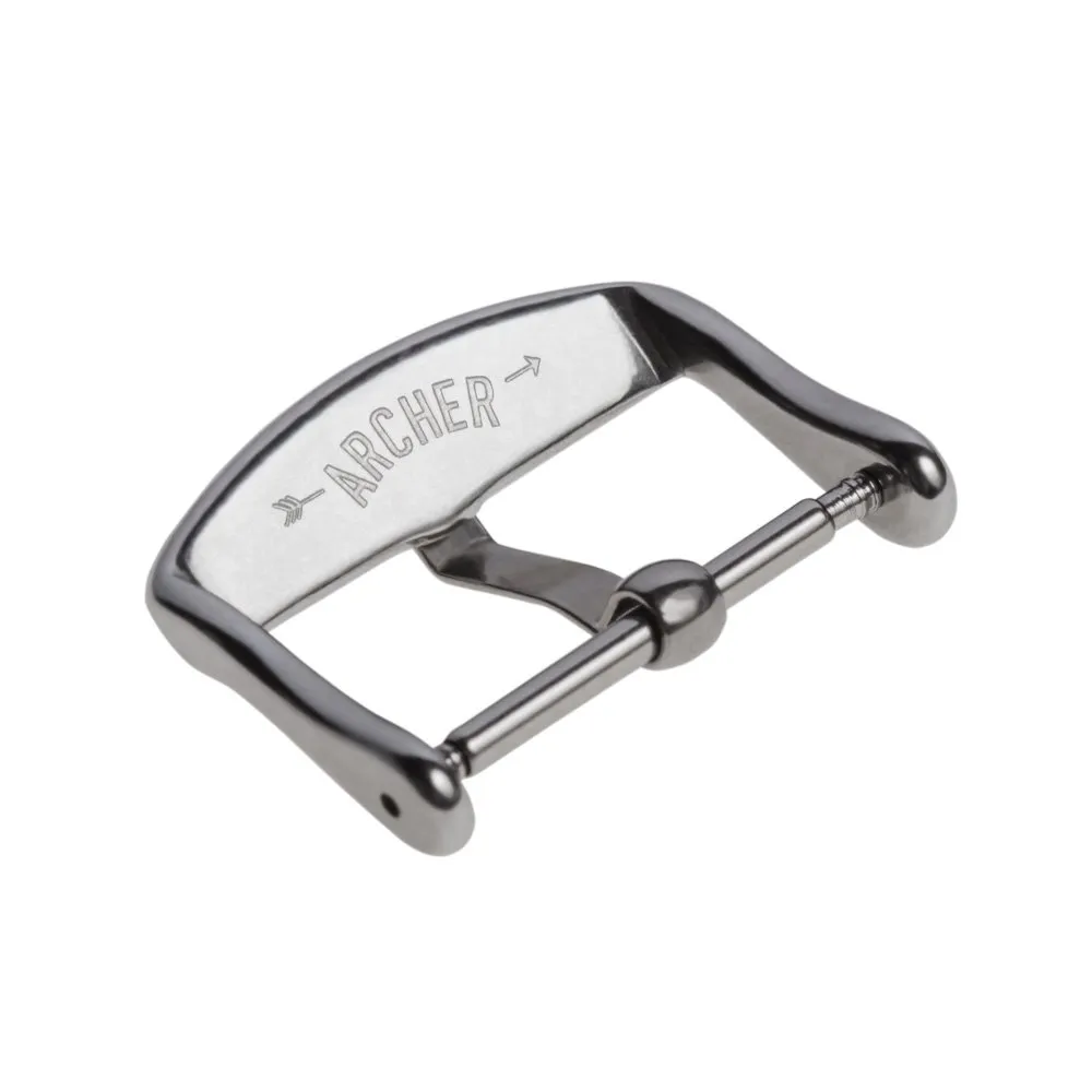 Archer Watch Straps - Fibbie per Cinturini in Acciaio Inossidabile (Argento Spazzolato, 18mm) - immagine 3